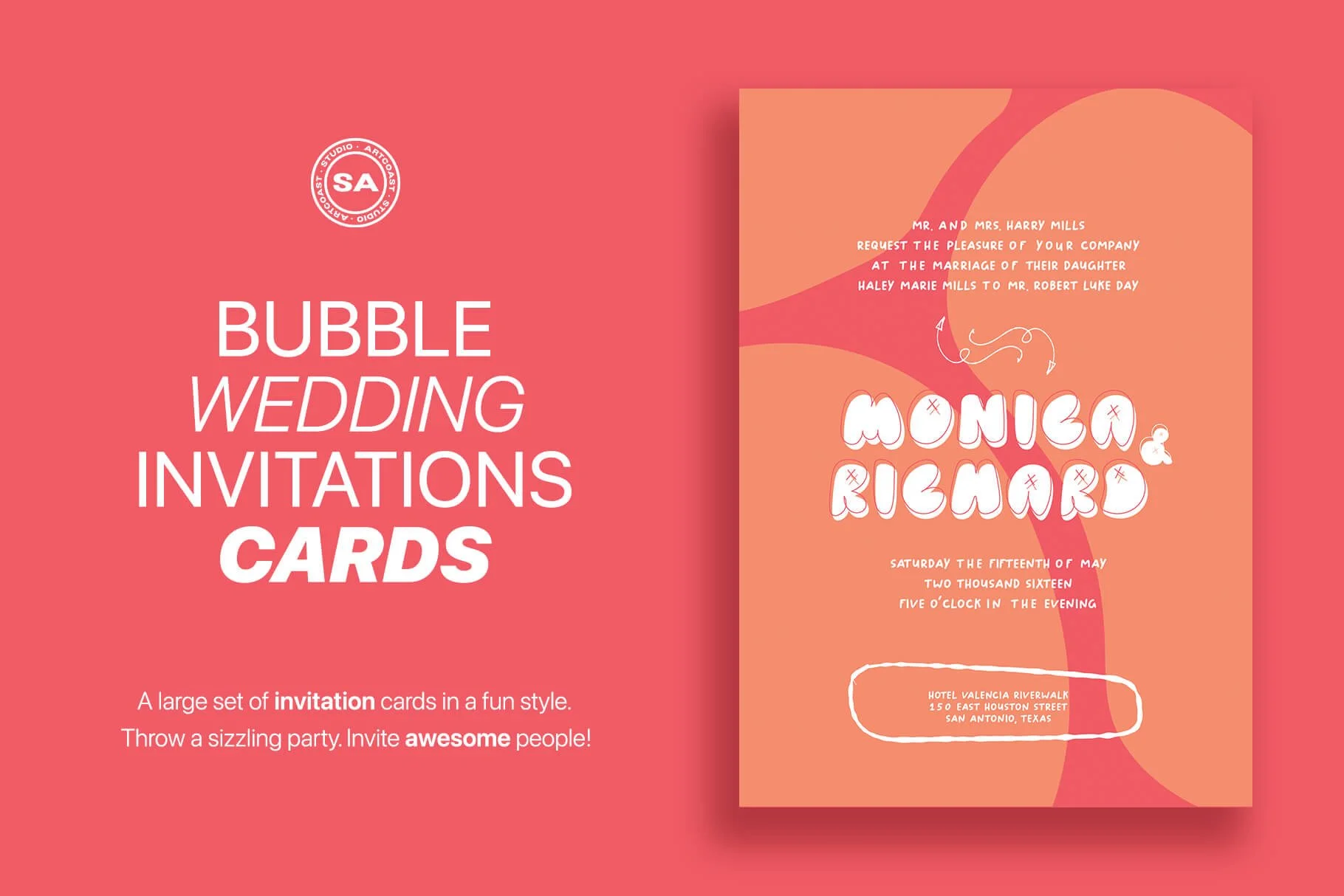 Love Bubble Wedding Invitations — Artcoast Studio