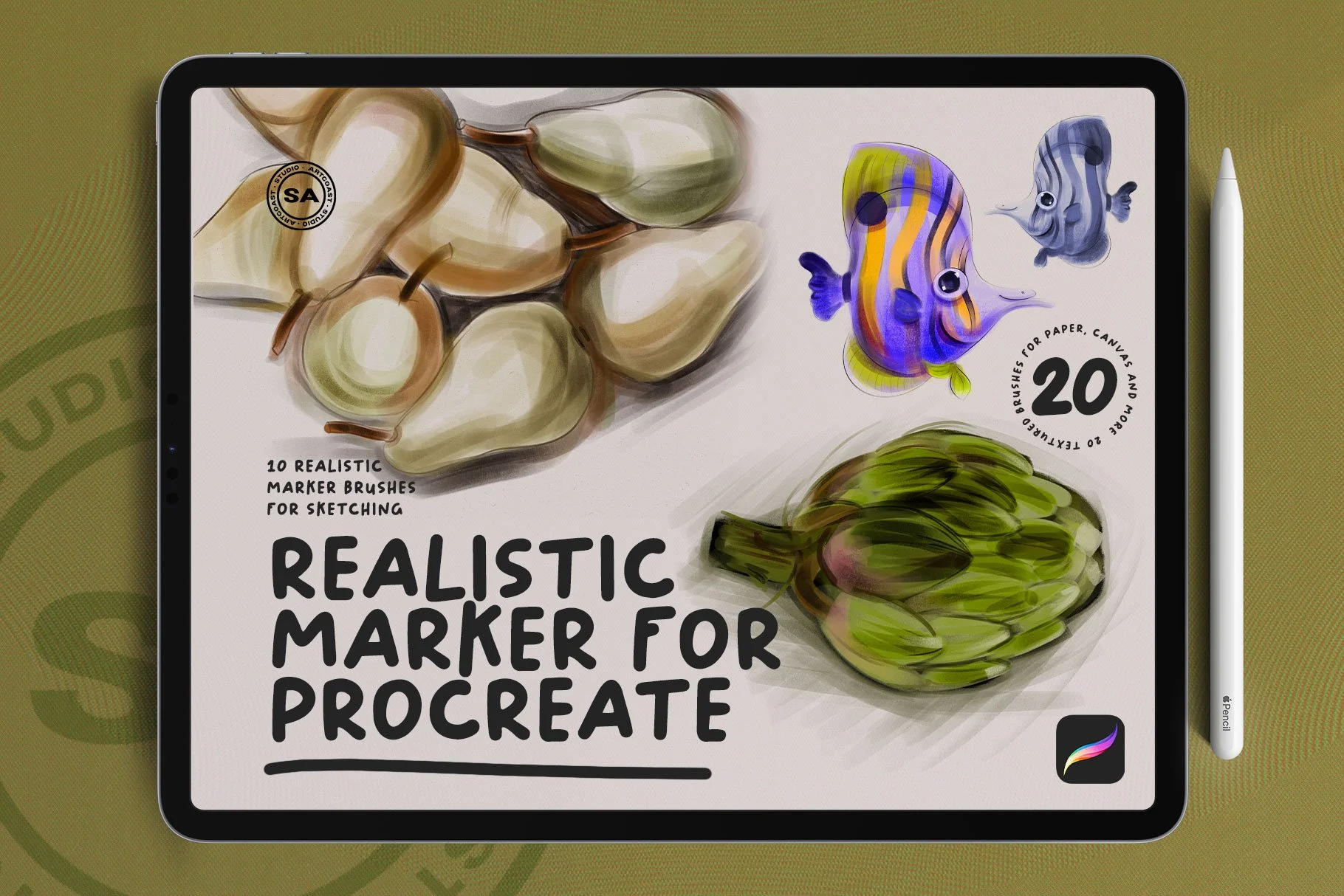 Procreate Realistic Fur & Emoji Brushes — Artcoast Studio