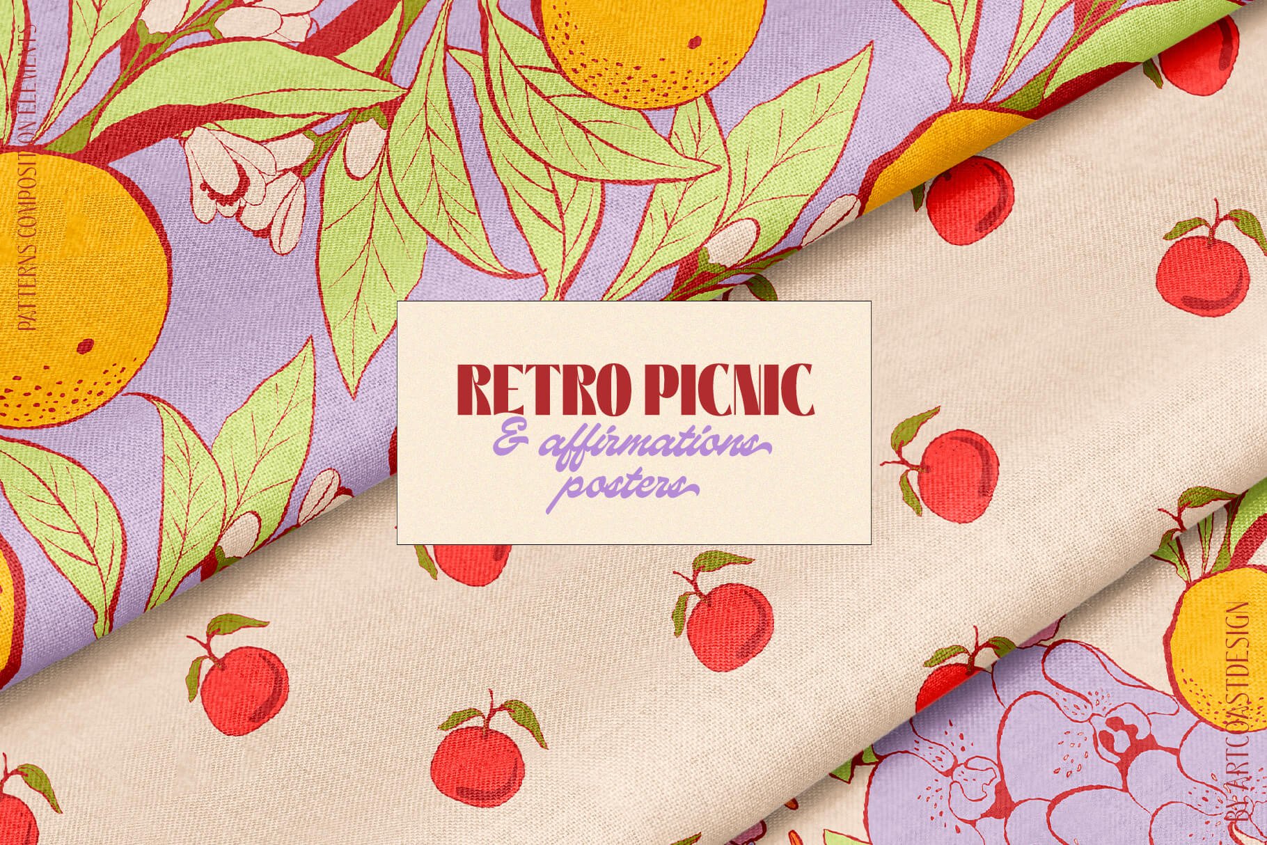Retro Picnic & Affirmations Posters Vector