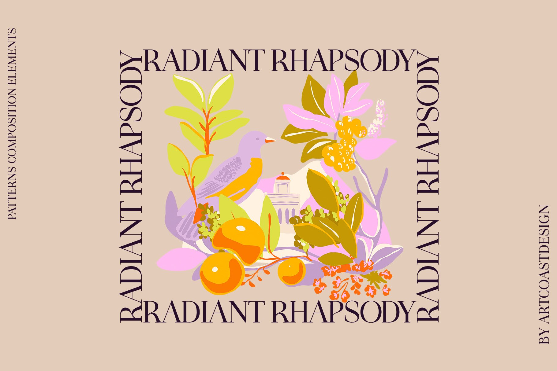 Radiant Rhapsody: Vibrant Vector Clipart & Patterns