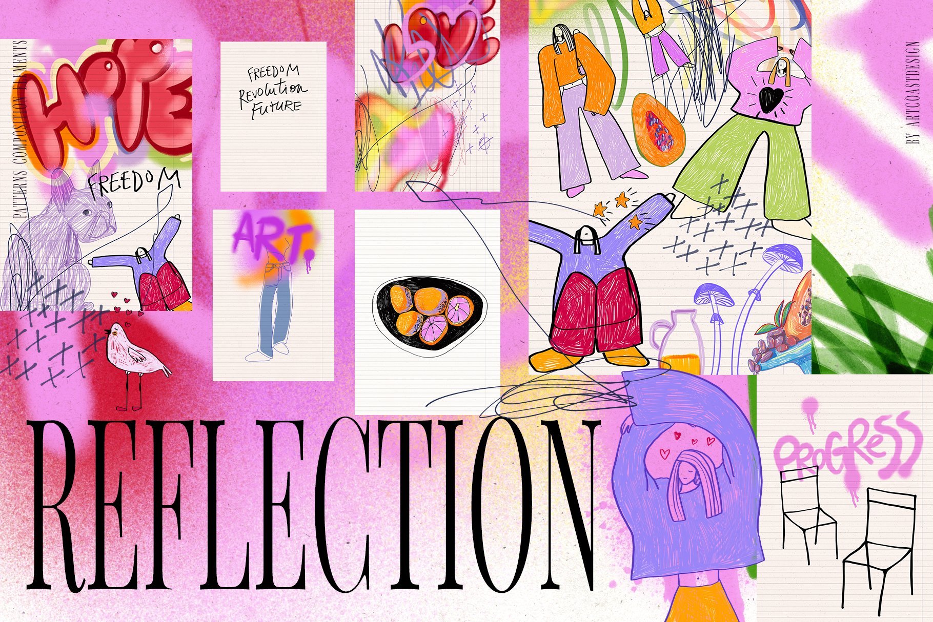 School Days Nostalgia: Reflection Sketches & Posters
