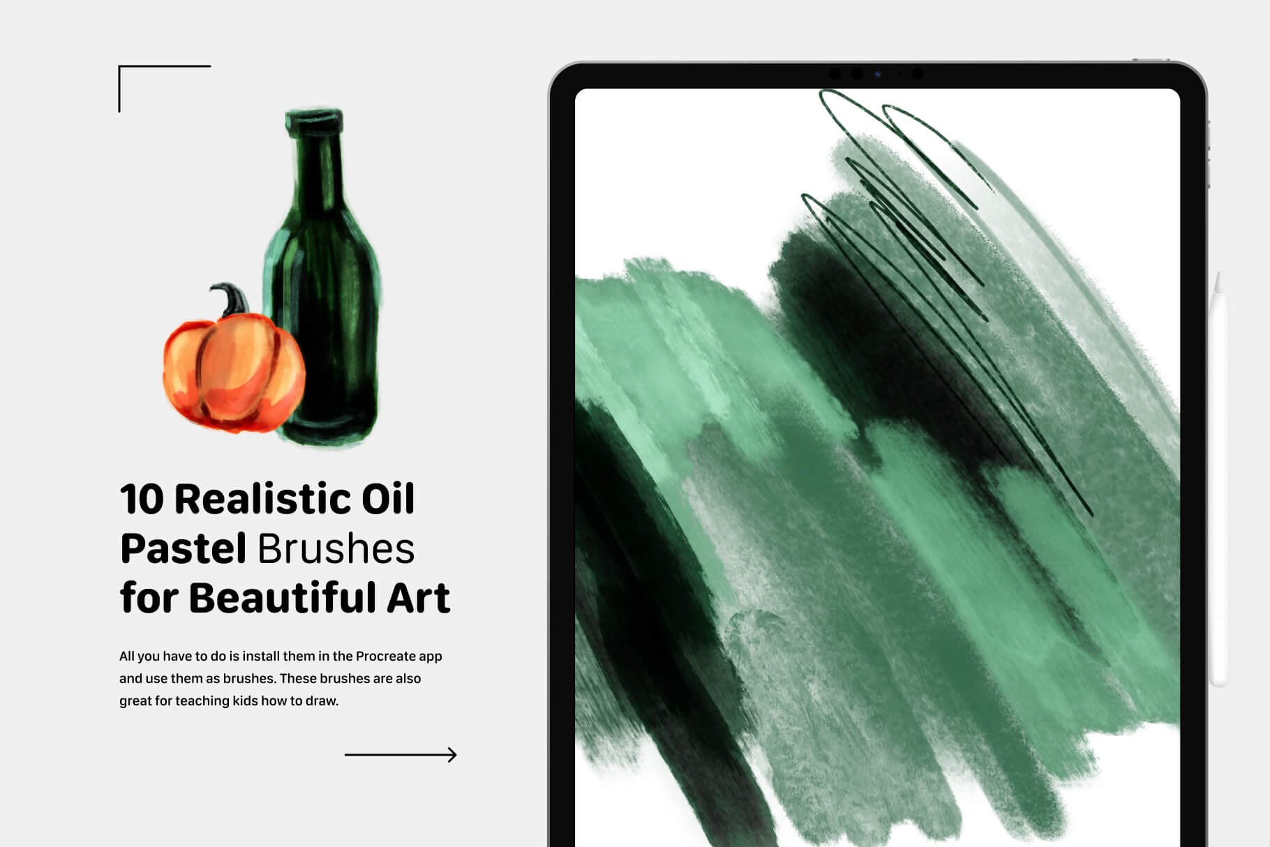 Premium Realistic Oil Pastel Brushes for Procreate