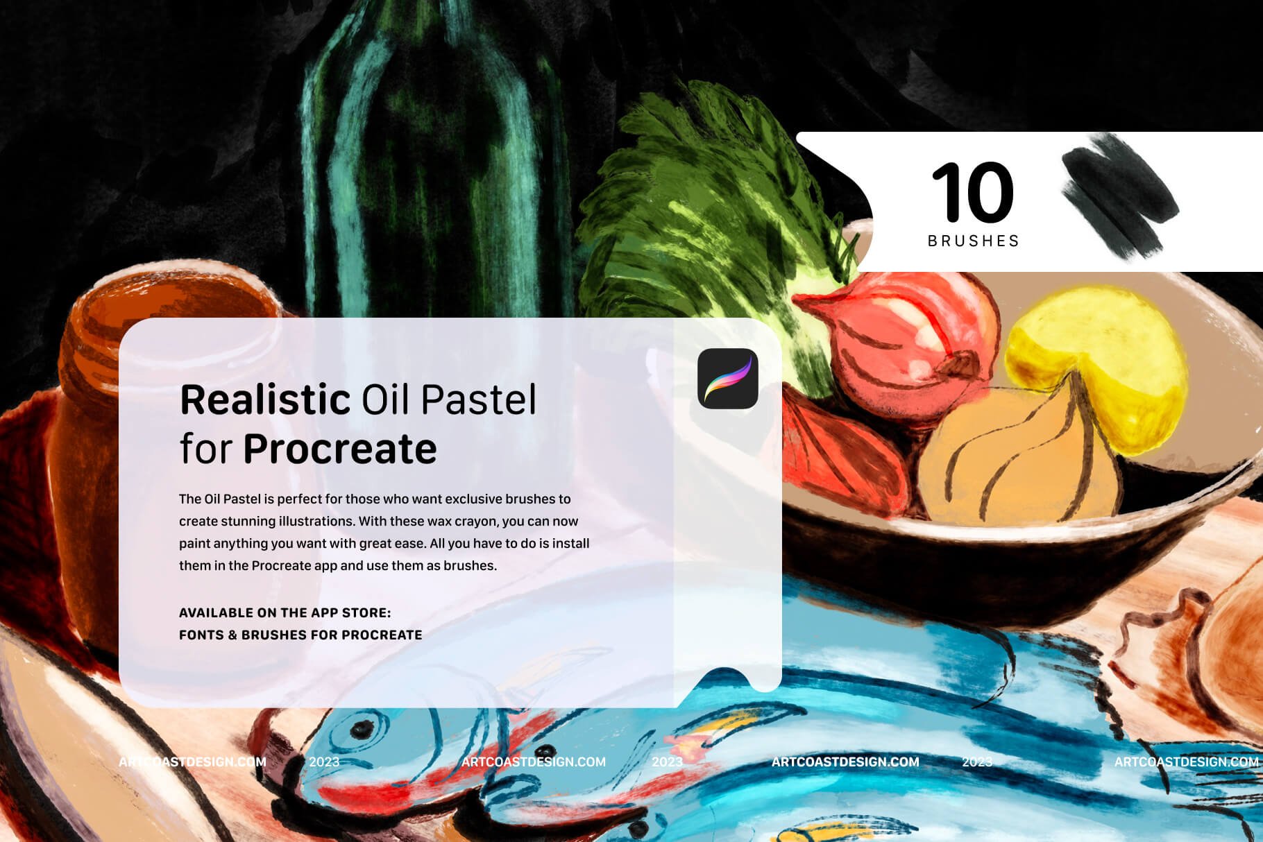 Premium Realistic Oil Pastel Brushes for Procreate
