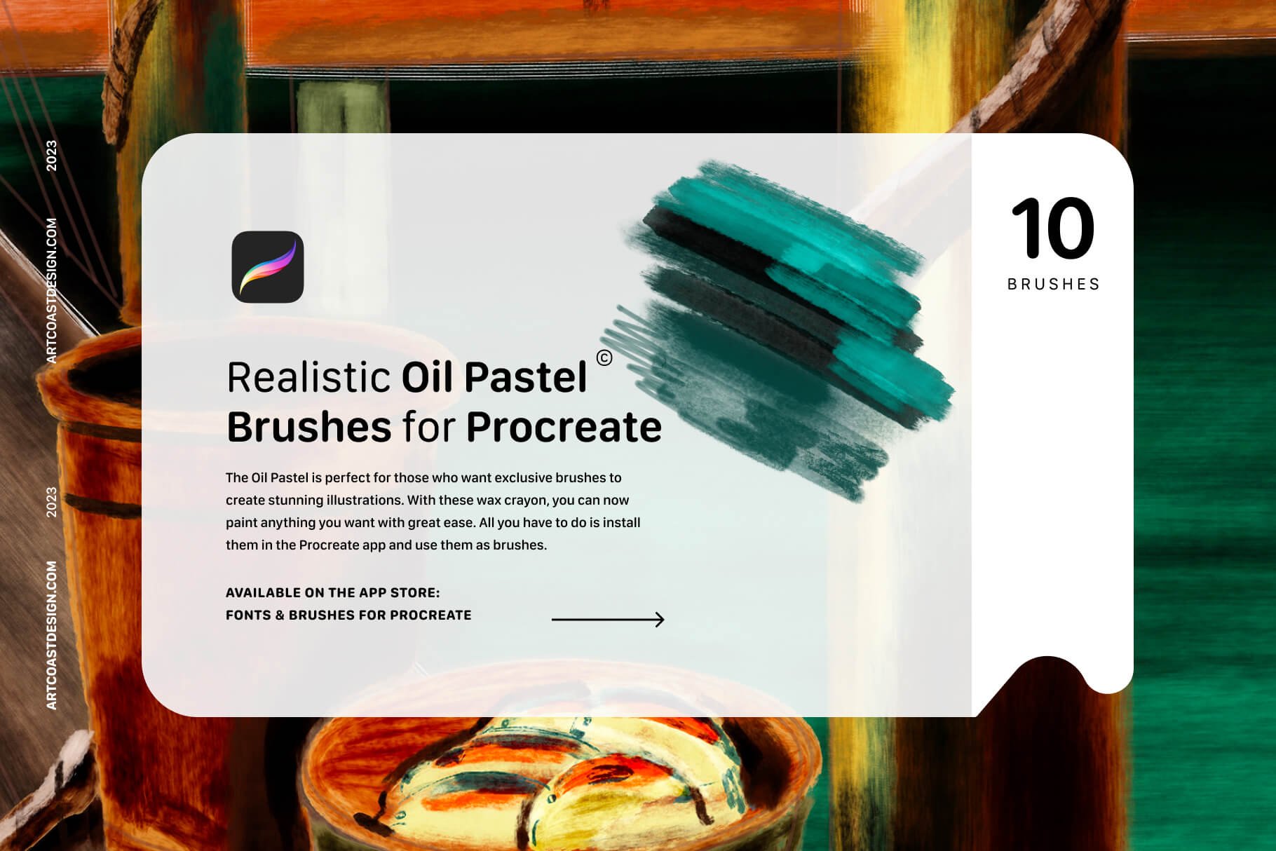 Premium Realistic Oil Pastel Brushes for Procreate