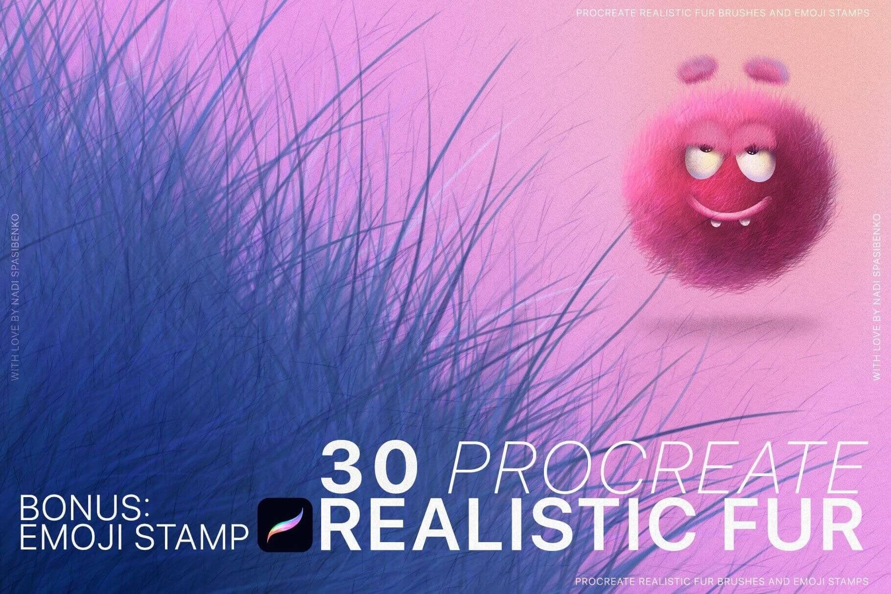 Elevate Your Procreate Art with Realistic Fur & Emoji Brushes