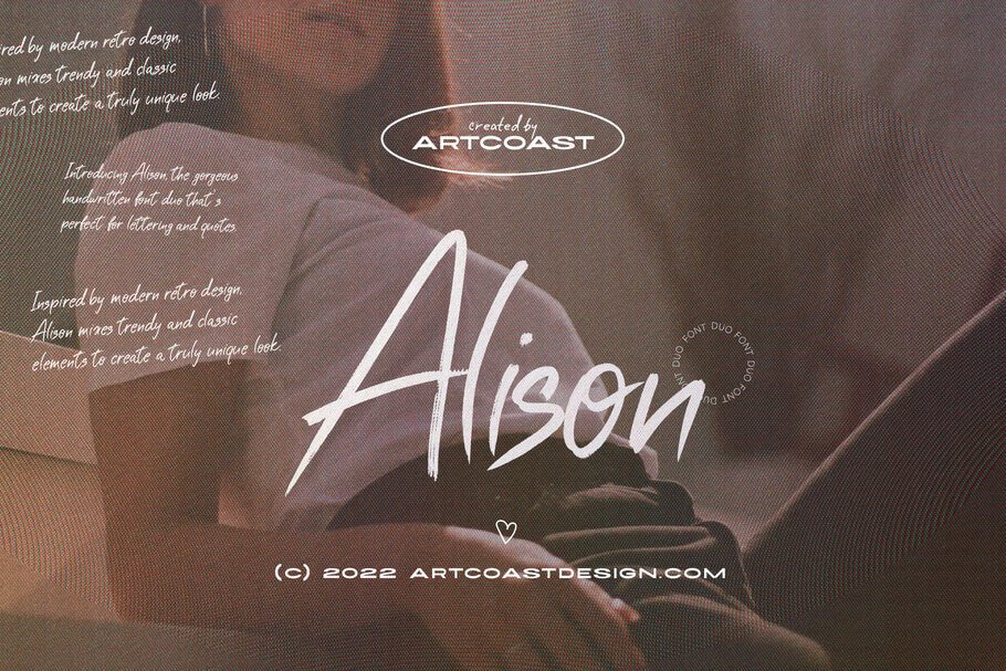 Alison Alison Handwritten Font Duo - Modern Retro Design Fonts Font Duo