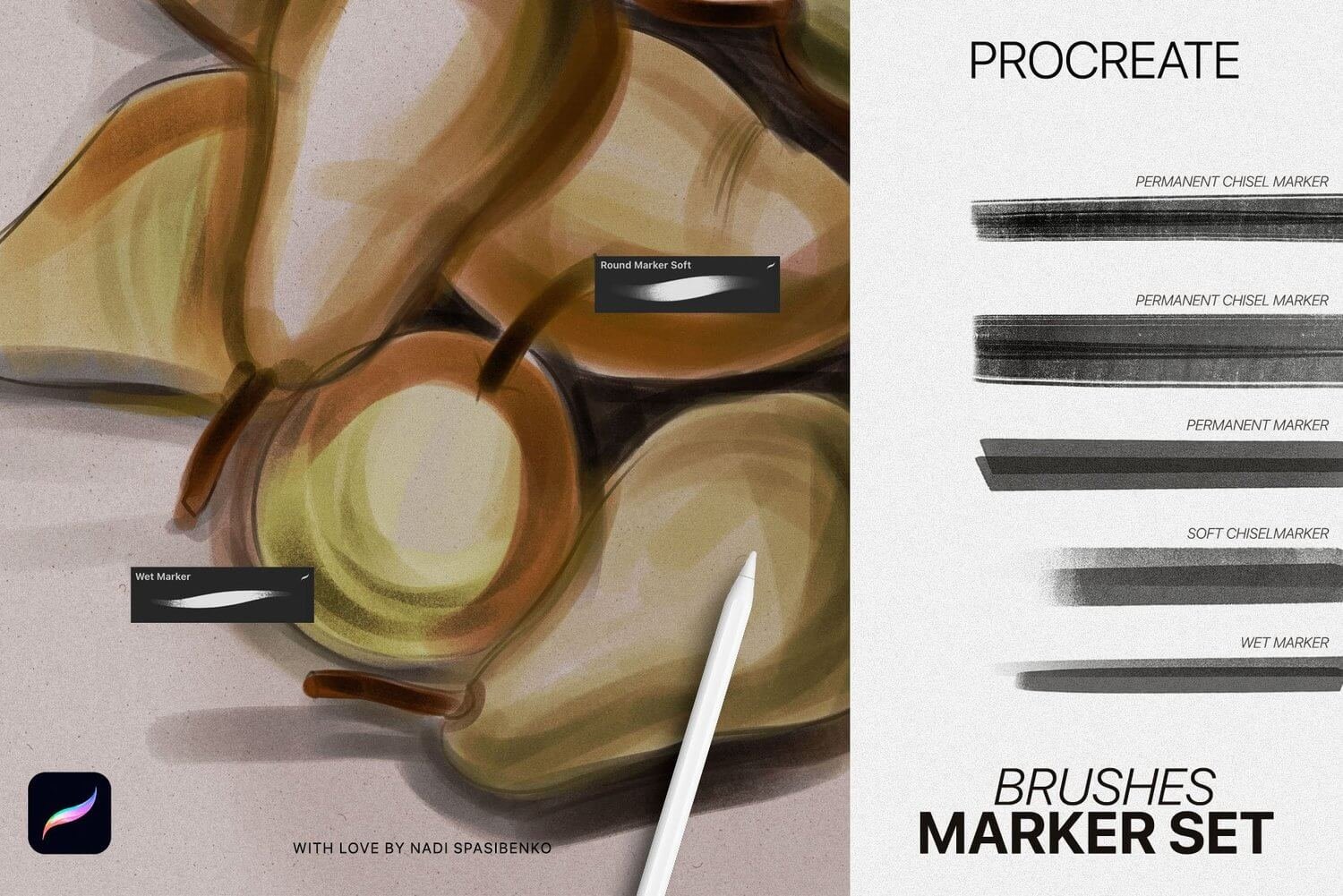 Realistic Marker Brushes for Procreate