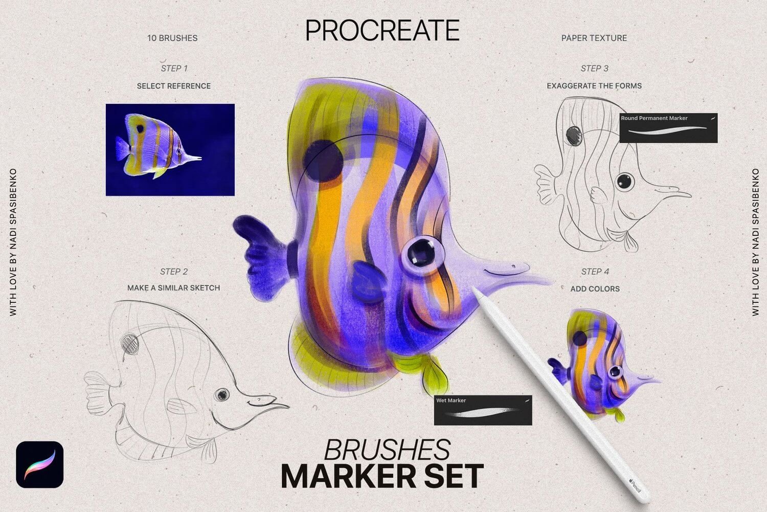 Realistic Marker Brushes for Procreate