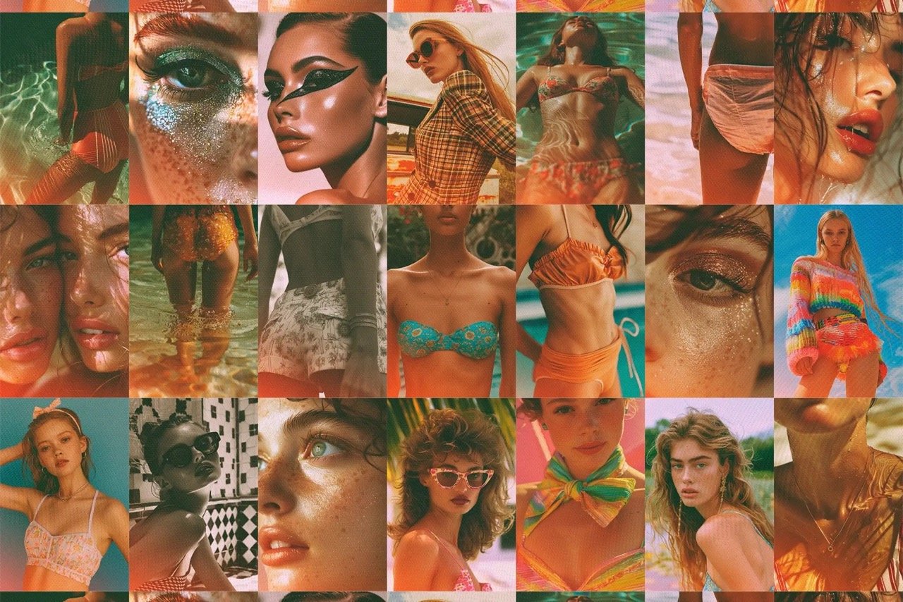 Retro Paper Aesthetics Collage