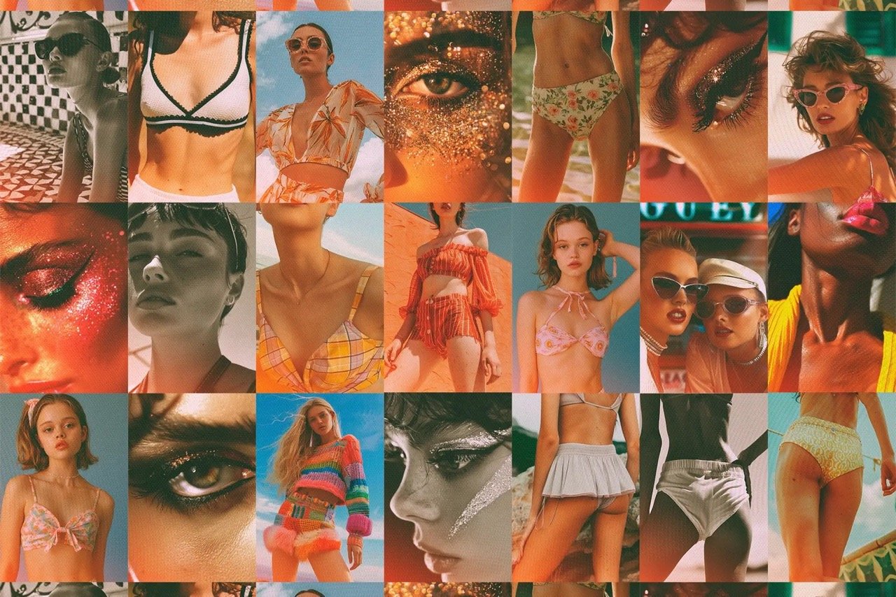 Retro Paper Aesthetics: Nostalgic Collage Bundle
