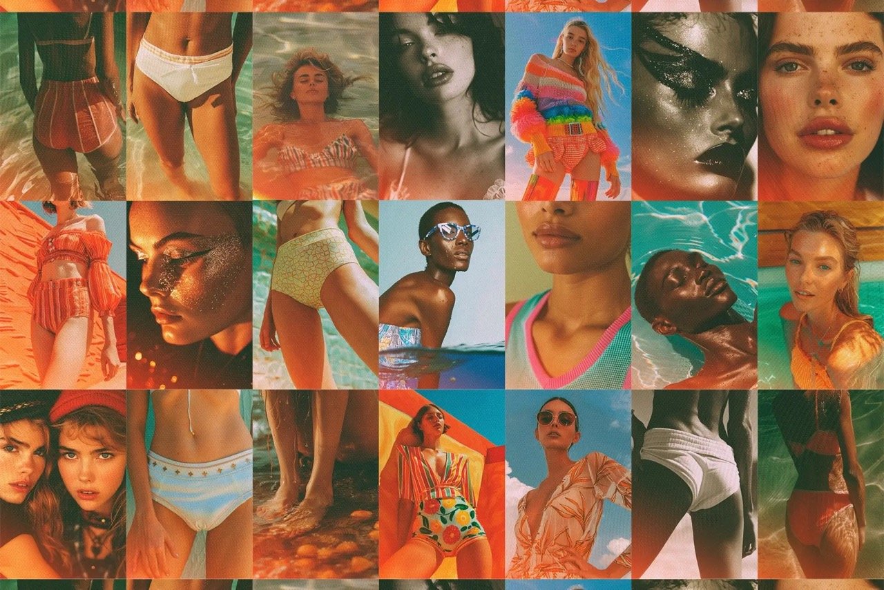 Retro Paper Aesthetics Collage