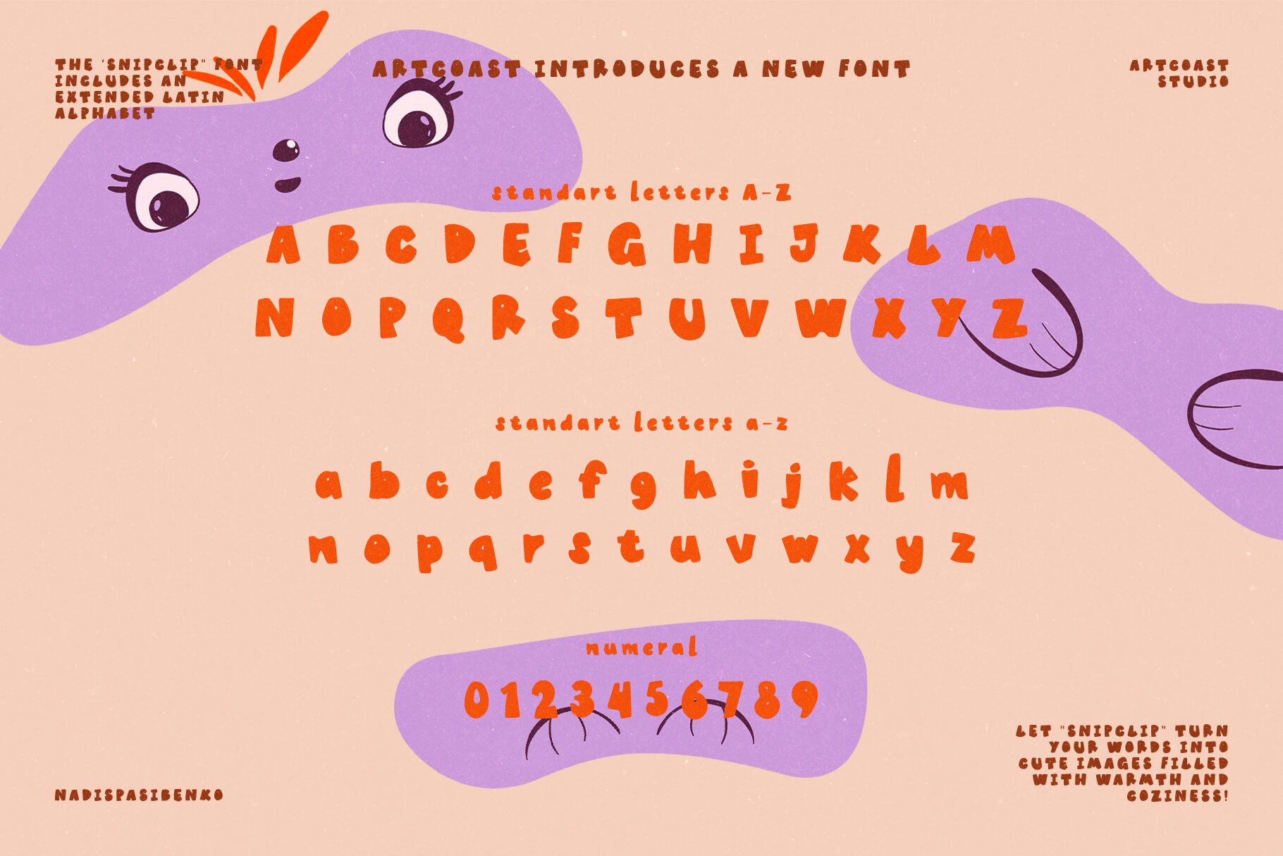 SnipClip Font: Hand-Drawn Playful Design for Creatives