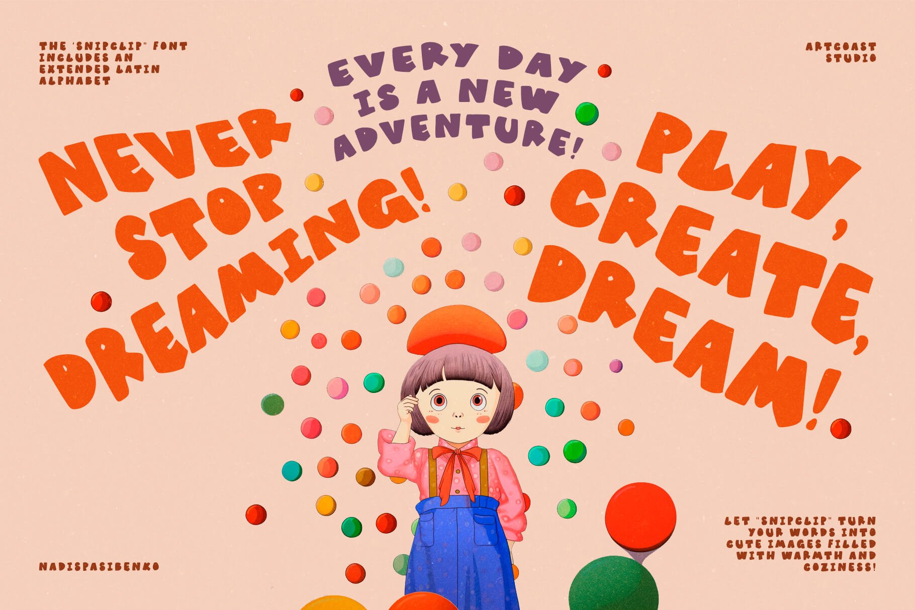 SnipClip | Playful Font
