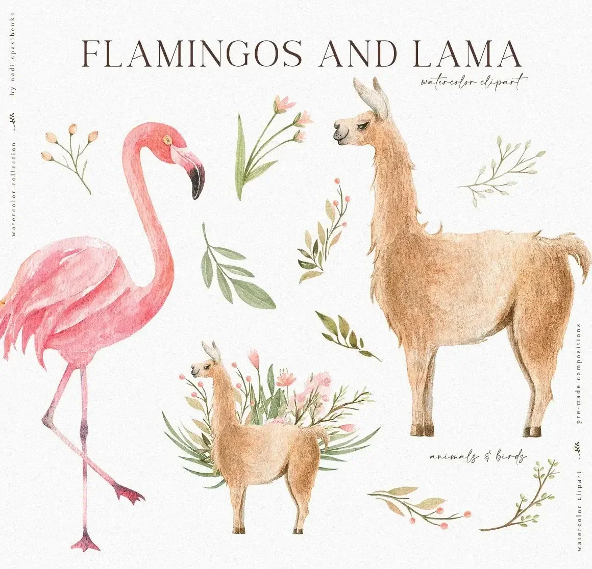 Forest Baby Vol. 2 | Whimsical Watercolor Animals & Floral Kit