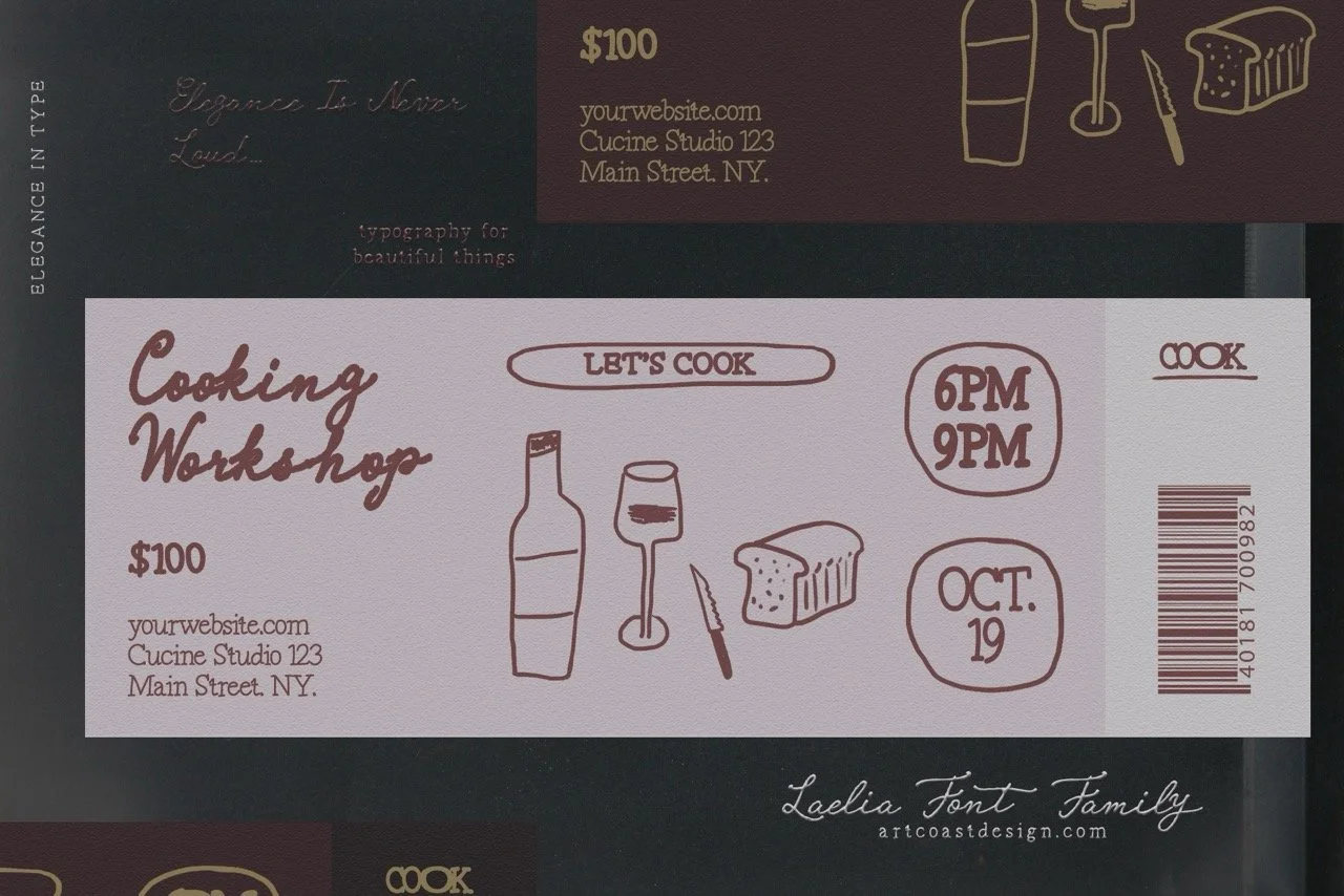 Laelia Elegant Script Font for Branding, Luxury Wedding Typeface
