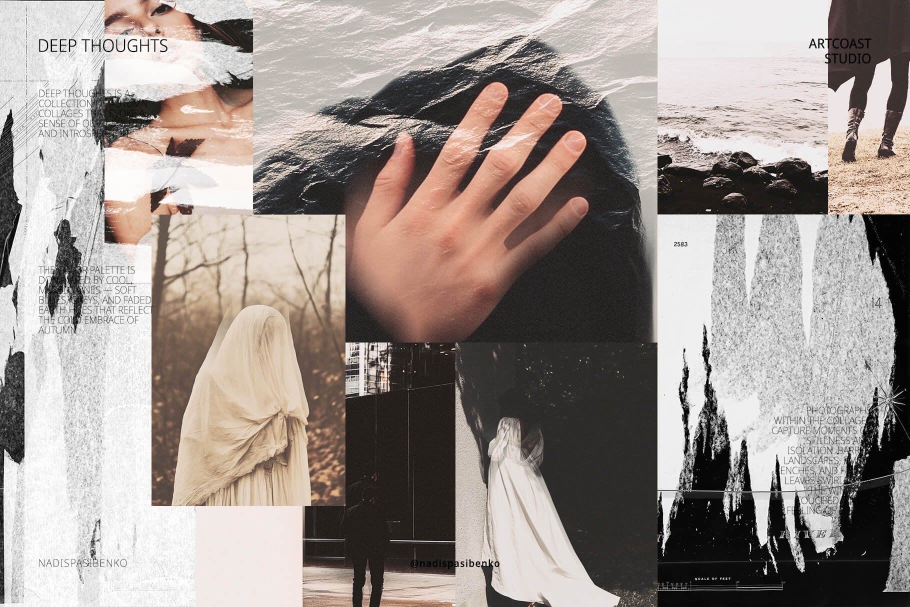 Deep Thoughts Collage Elements Collection for Graphic Designers