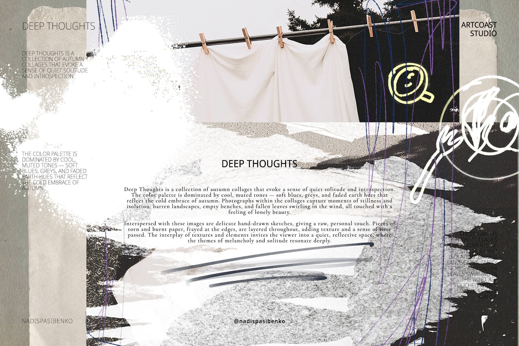 Deep Thoughts Collage Elements Collection for Graphic Designers