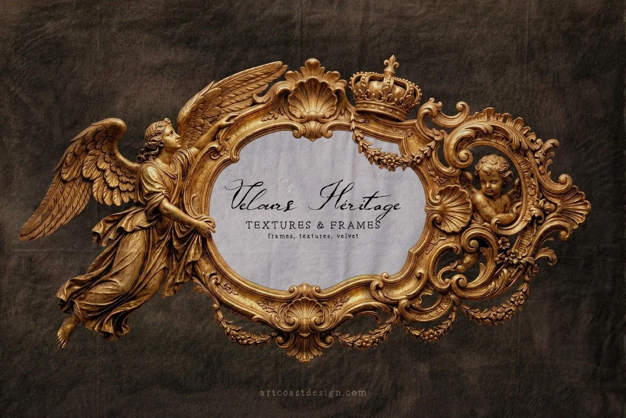 Vintage Frames & Velvet Textures Collection