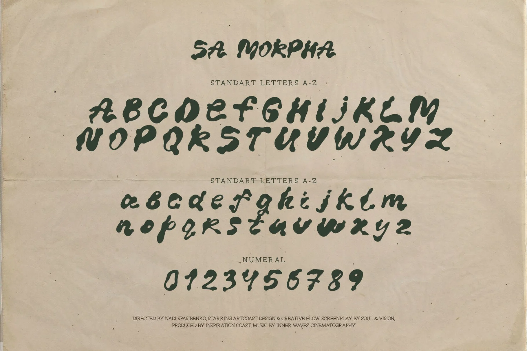 liquid typography, bubbly font, psychedelic, retro-modern, hand-drawn