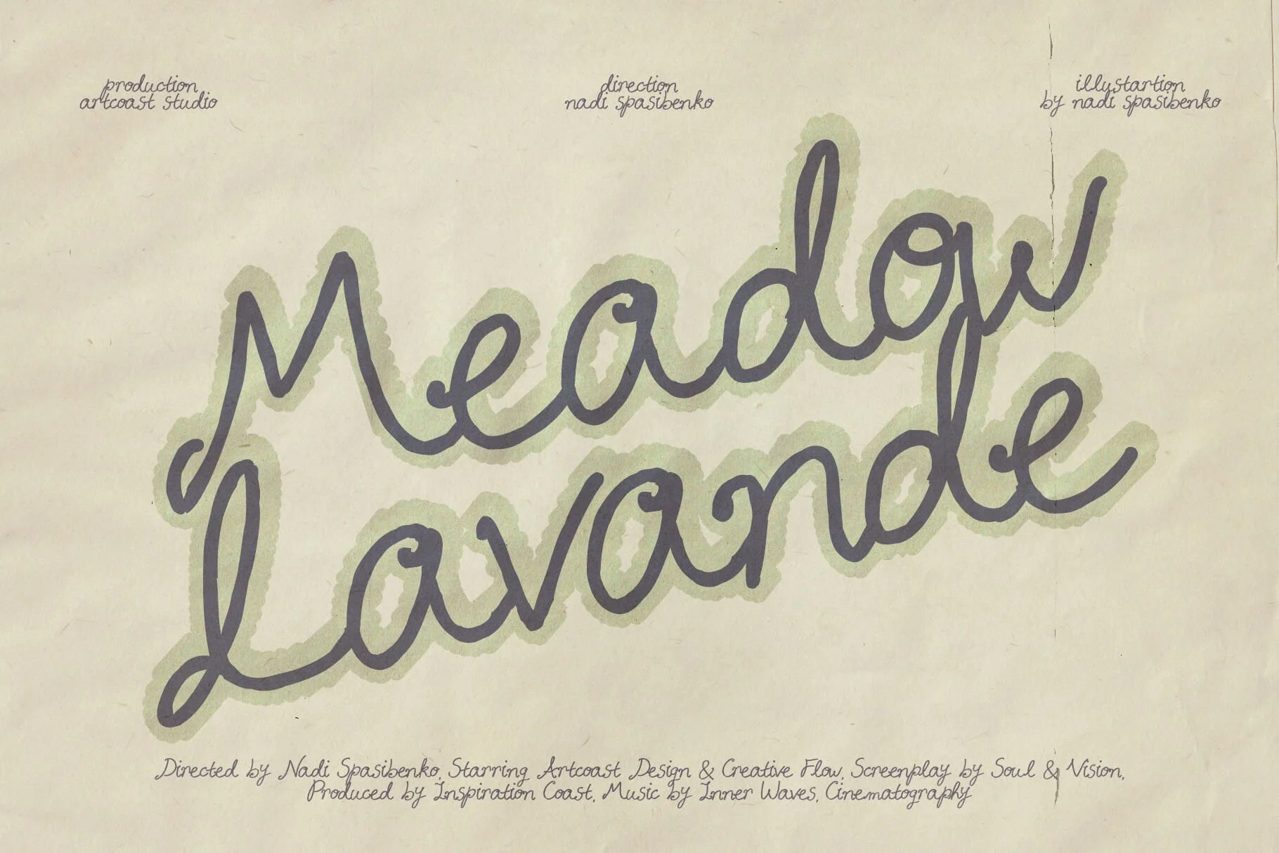 Meadow Lavande | A Romantic Handcrafted Font Family