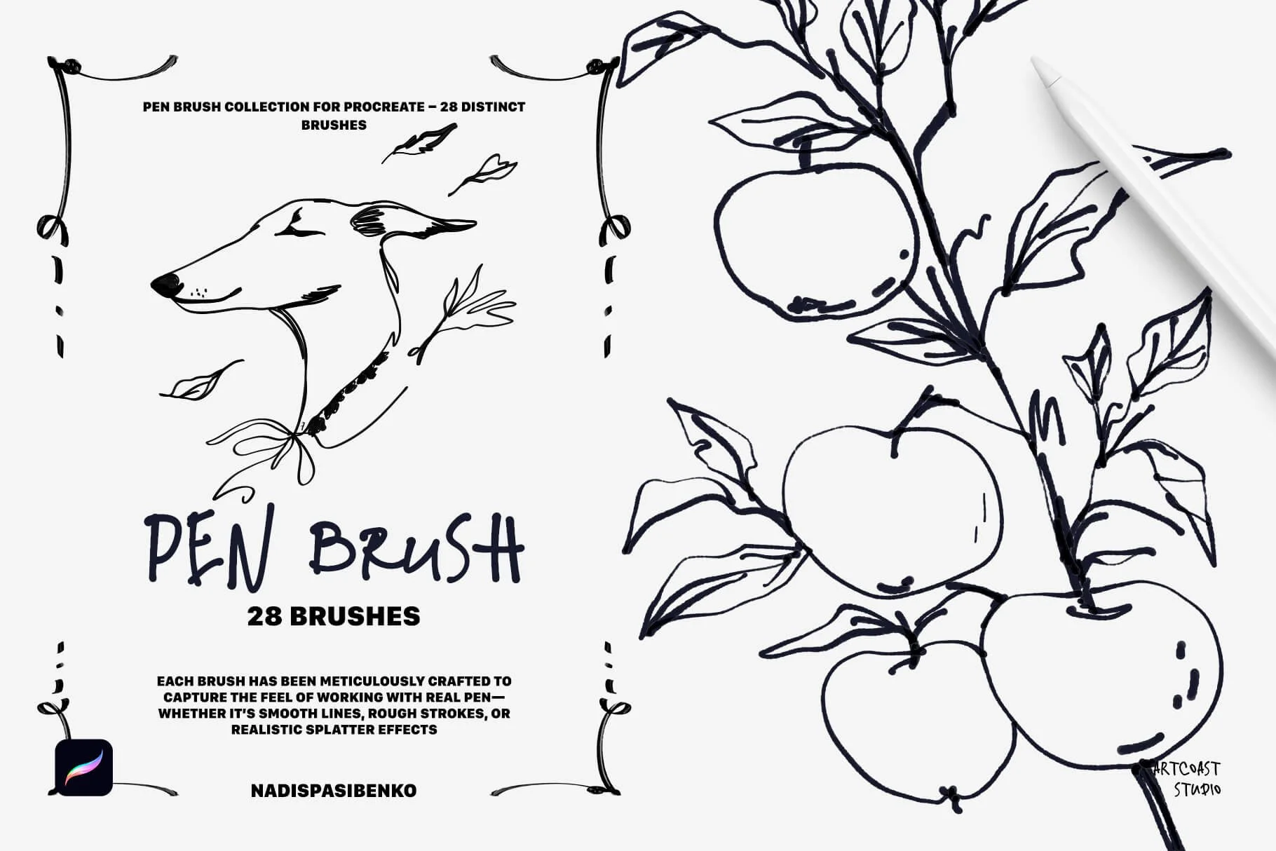 Pen Brushes for Procreate — Real Ink Feel for Digital Artists