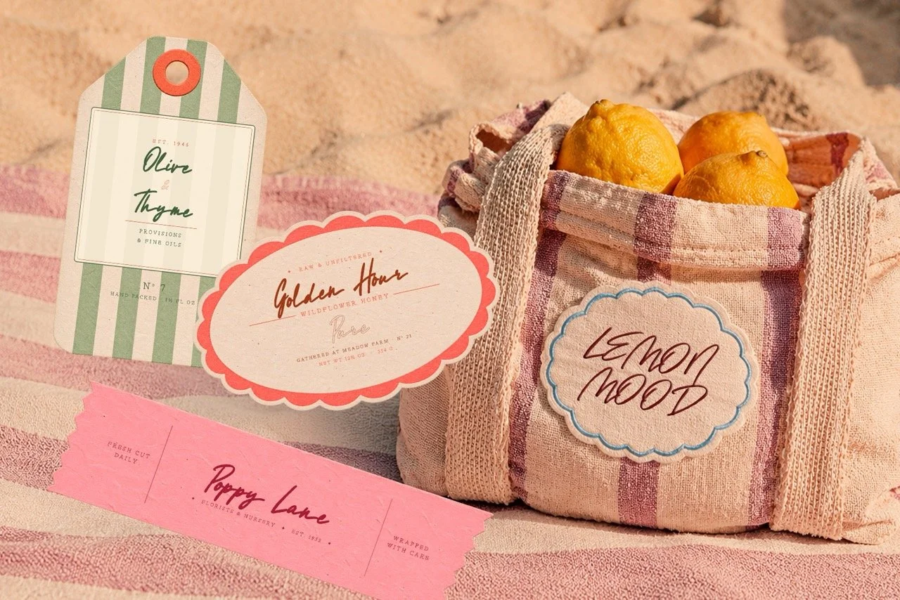 Greeting card featuring a heartfelt message written in the Mia Rossa script font.