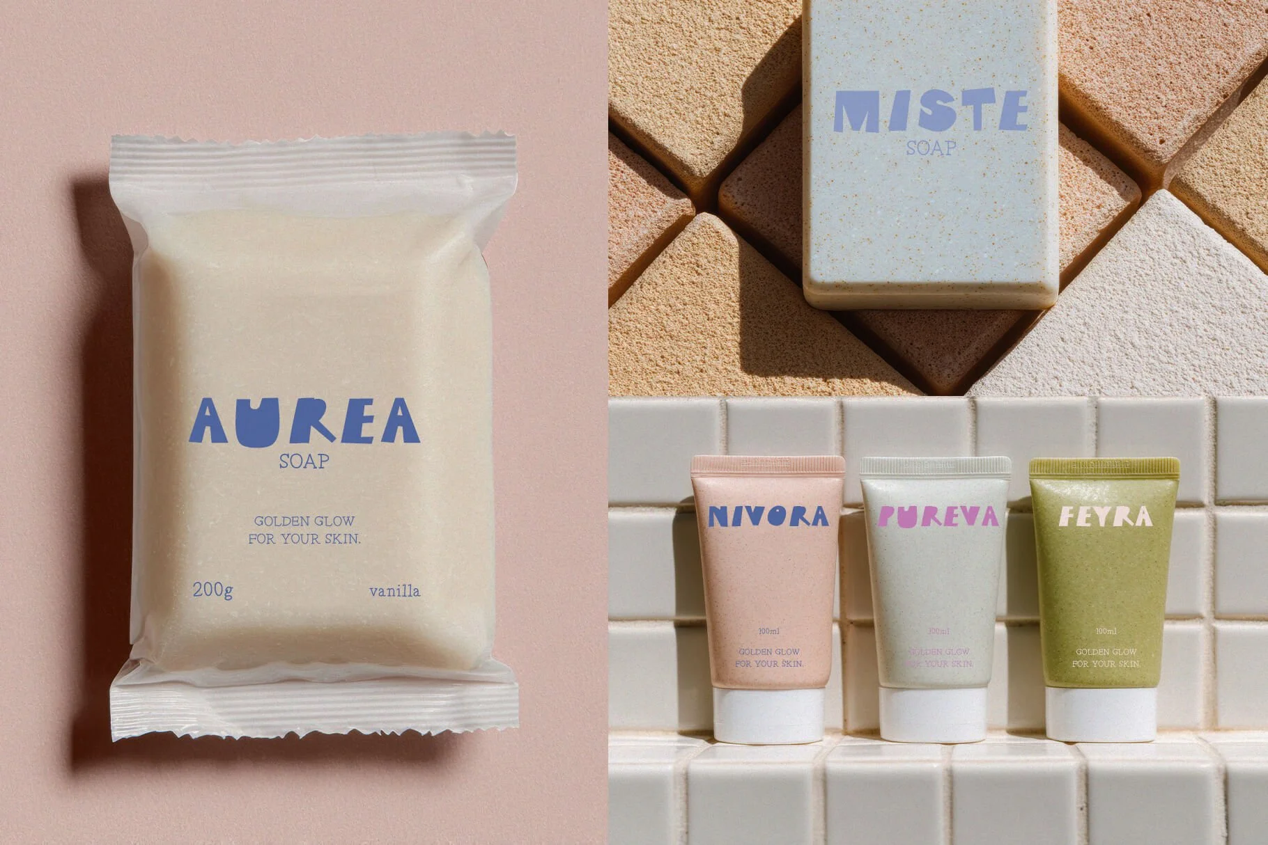 Modern display font with soft imperfections