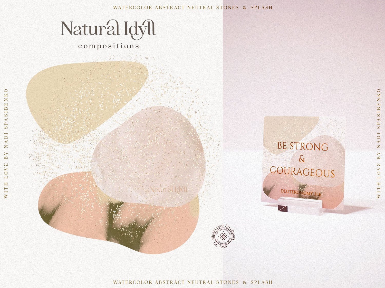 Elegant Watercolor Designs for Invitations, Cards, and Fabrics