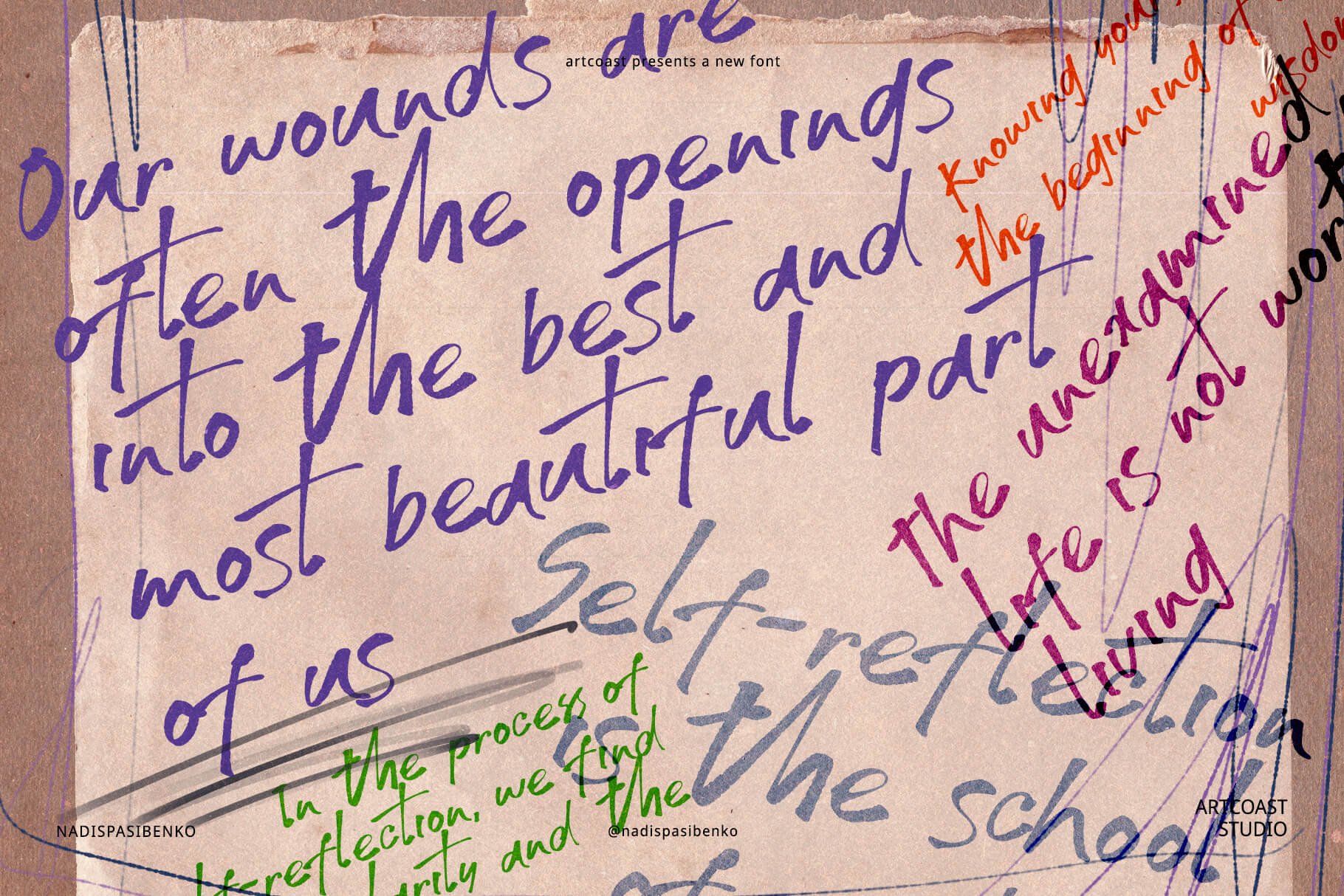 Silent Waters, a bold and playful handwritten font