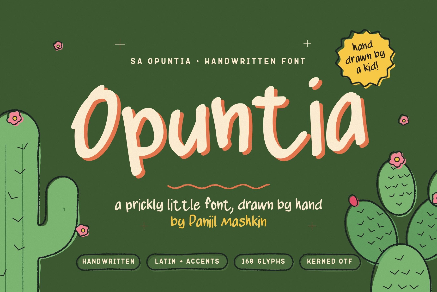 SA Opuntia — Playful Handwritten Font