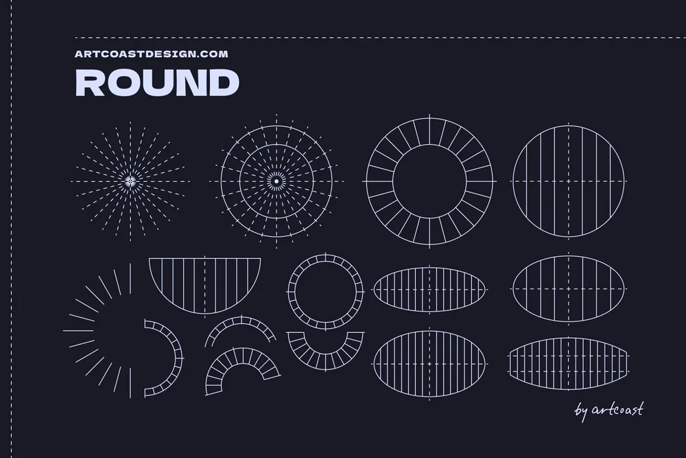Geometric Pattern Brushes for Procreate — Artcoast Studio