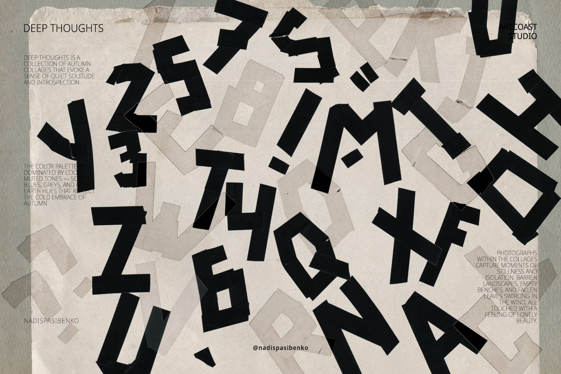 Deep Thoughts Collage Elements Collection for Graphic Designers