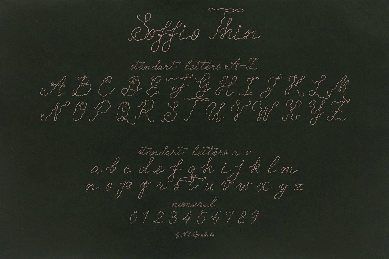 Soffio font used in a sophisticated fashion branding and logo design.