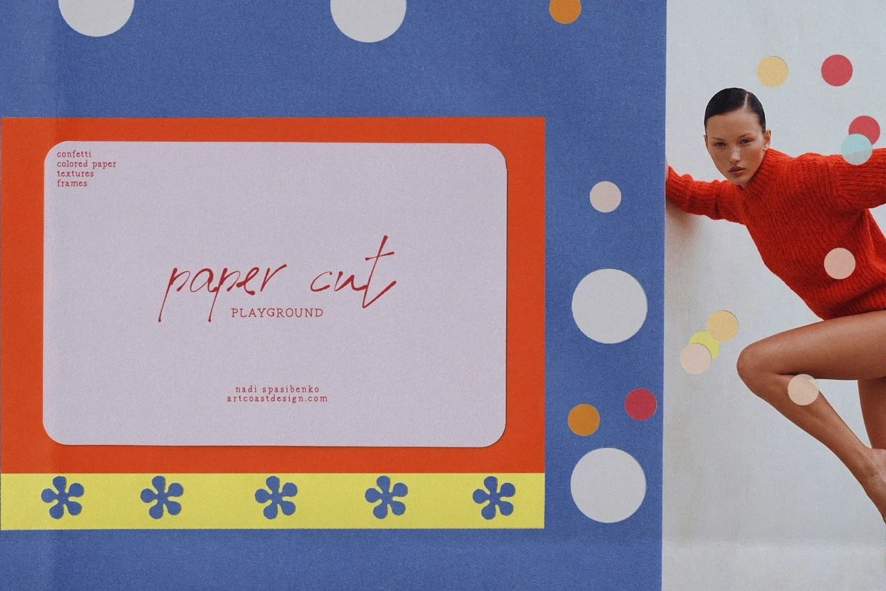 Create bold social media graphics with this Paper Cut-Out Playground. Easy-to-use PNG frames, confetti, and textures for eye-catching Instagram & TikTok content.