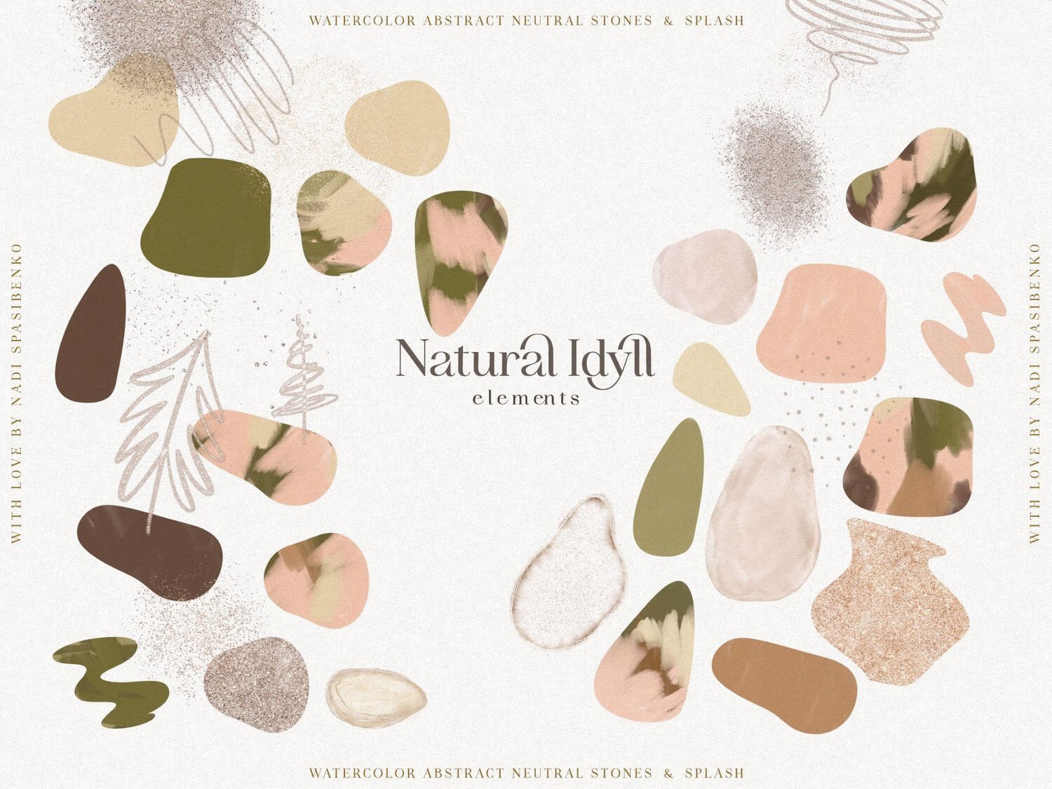 Elegant Watercolor Designs for Invitations, Cards, and Fabrics