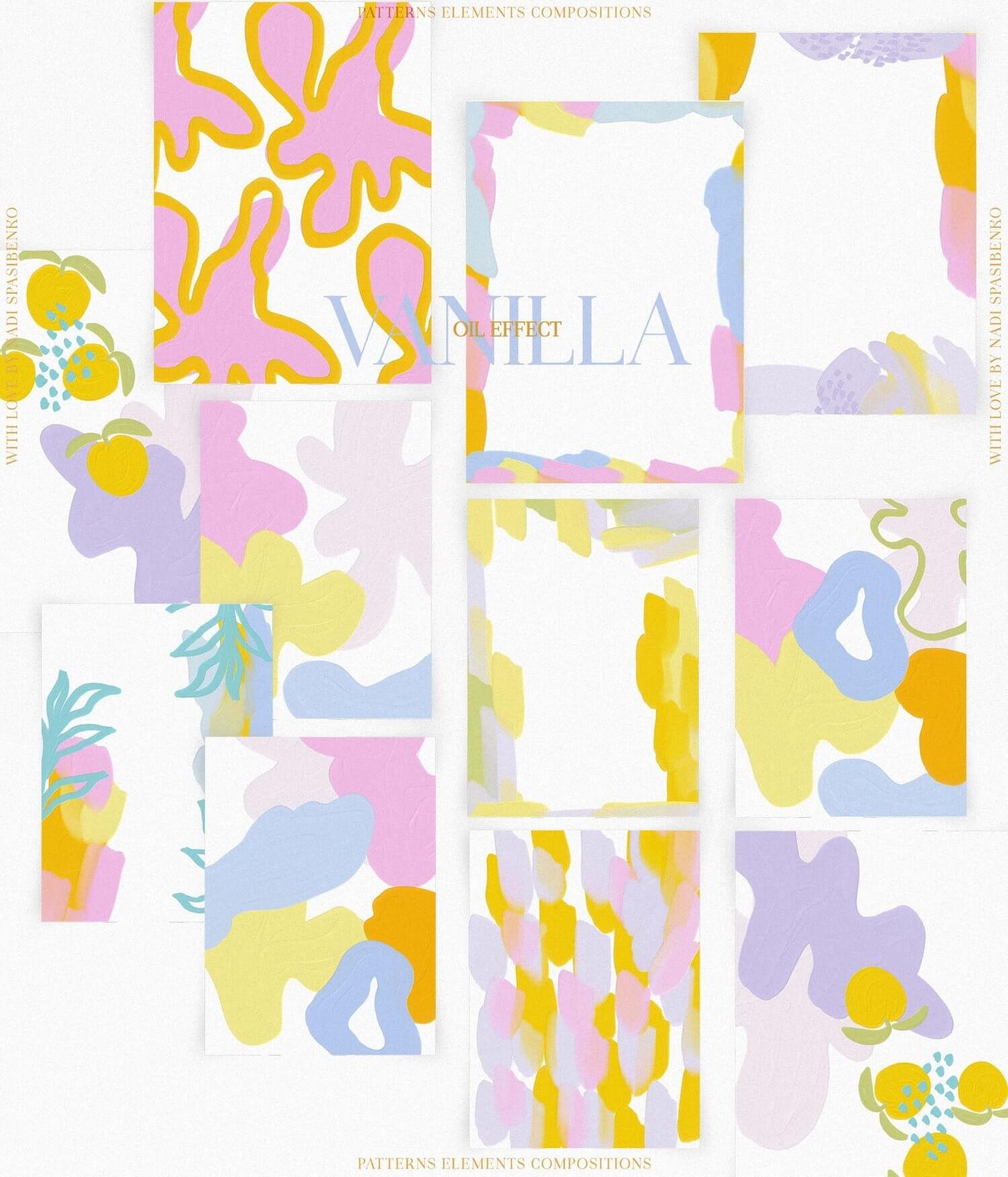 Vanilla Abstract & Oil Effect Clipart – Elevate Your Designs with Elegance