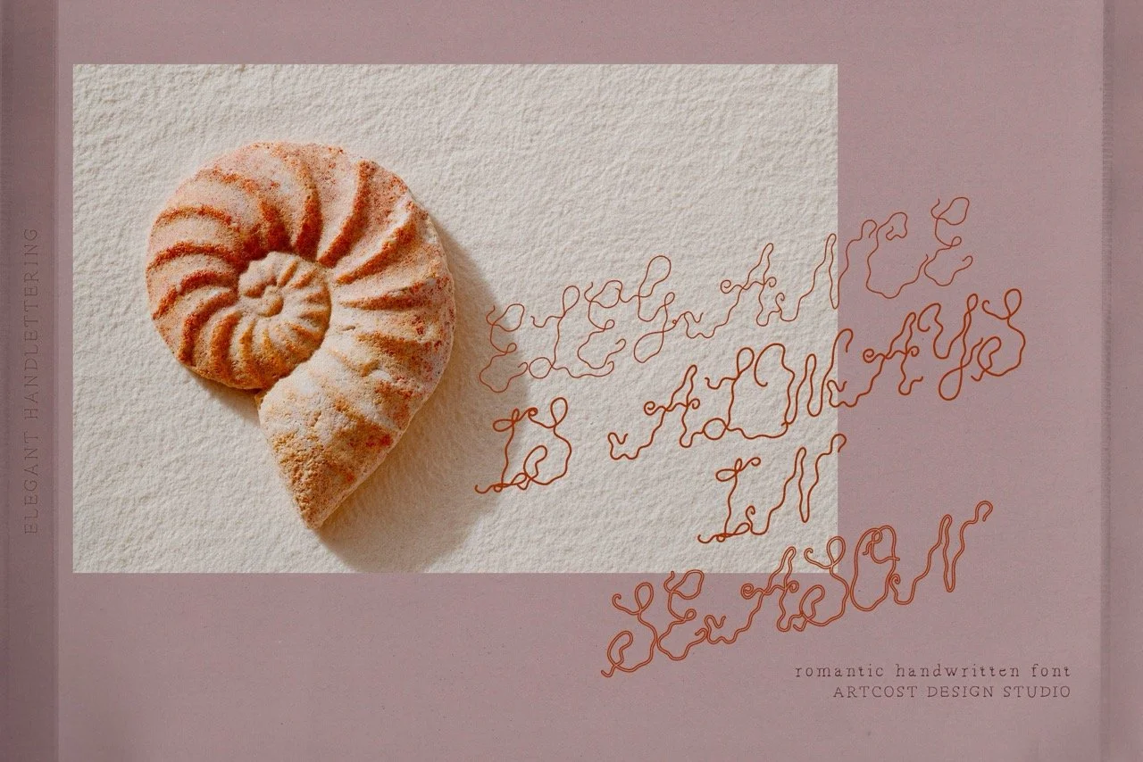 Soffio News displaying elegant outline lettering with a refined graphic effect.
