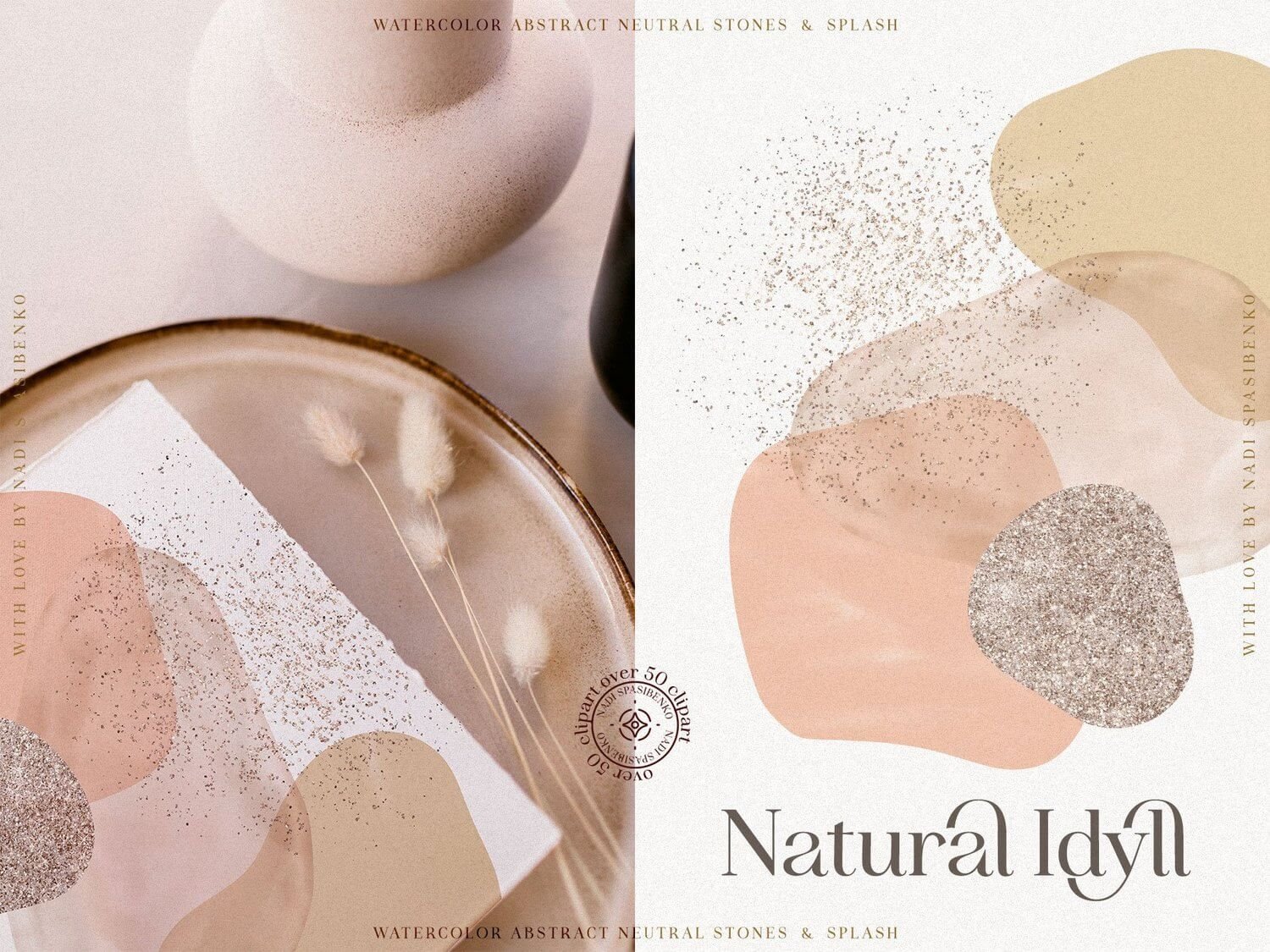 Elegant Watercolor Designs for Invitations, Cards, and Fabrics