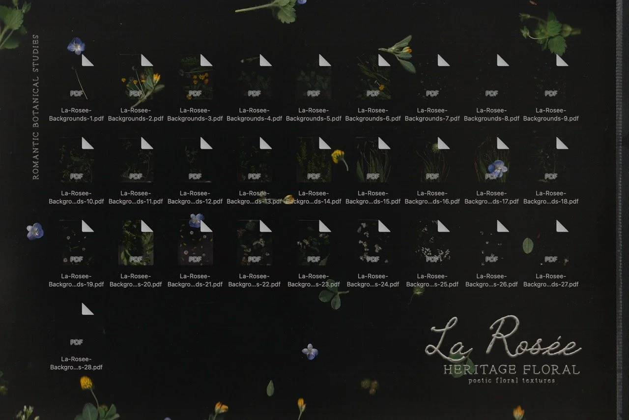 Dark Botanical Backgrounds & Moody Floral Textures