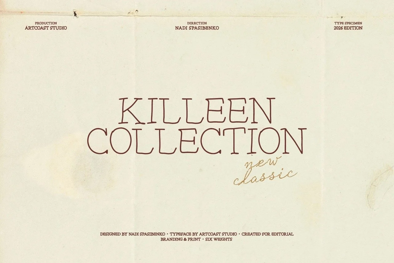Killeen Collection vintage serif typeface family preview