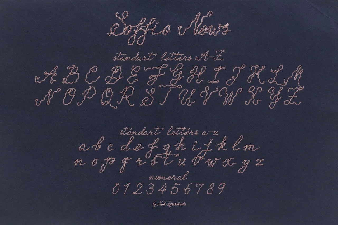 Soffio Distort featuring expressive letterforms with irregular, distressed edges.