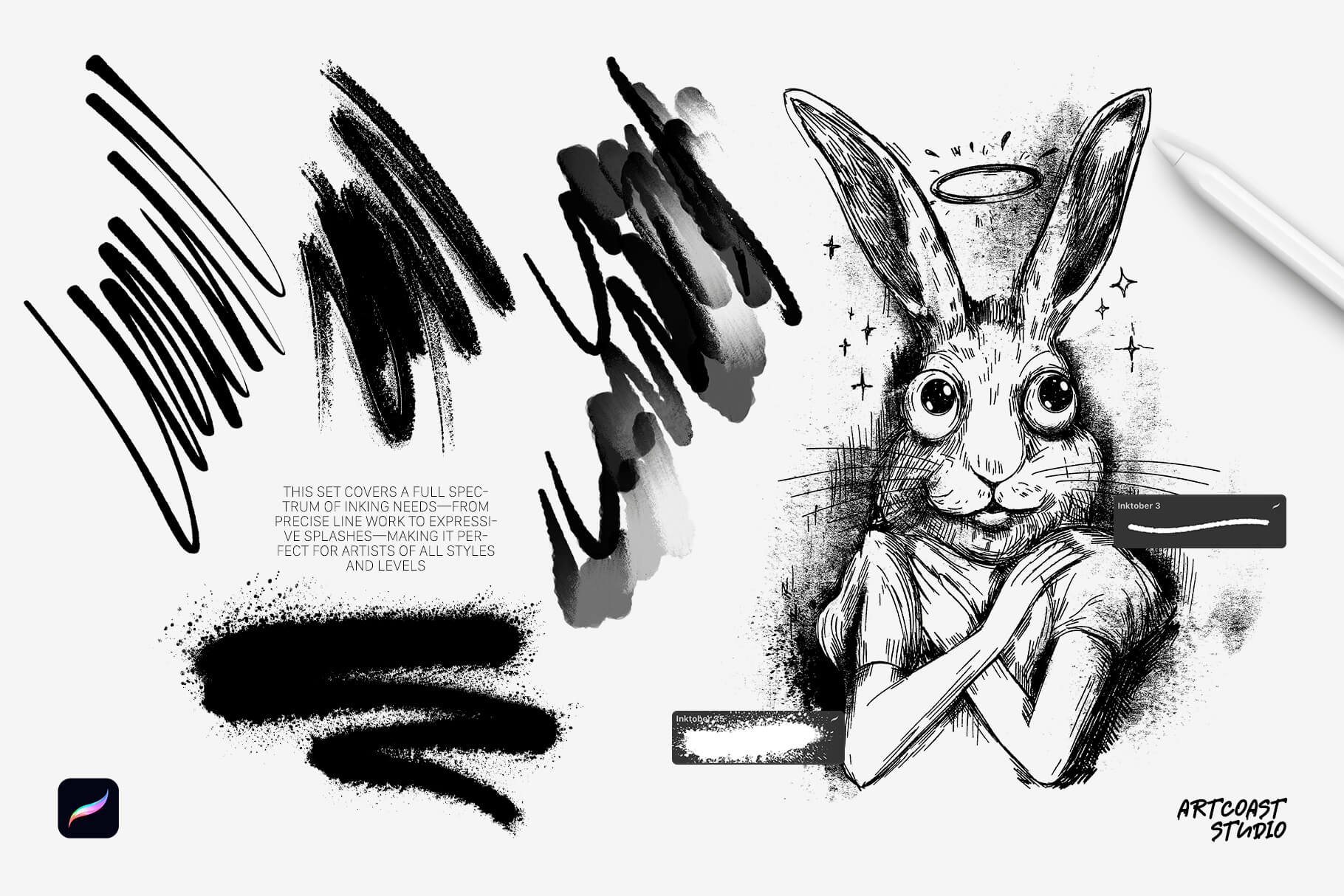 Inktober | Brushes for Procreate