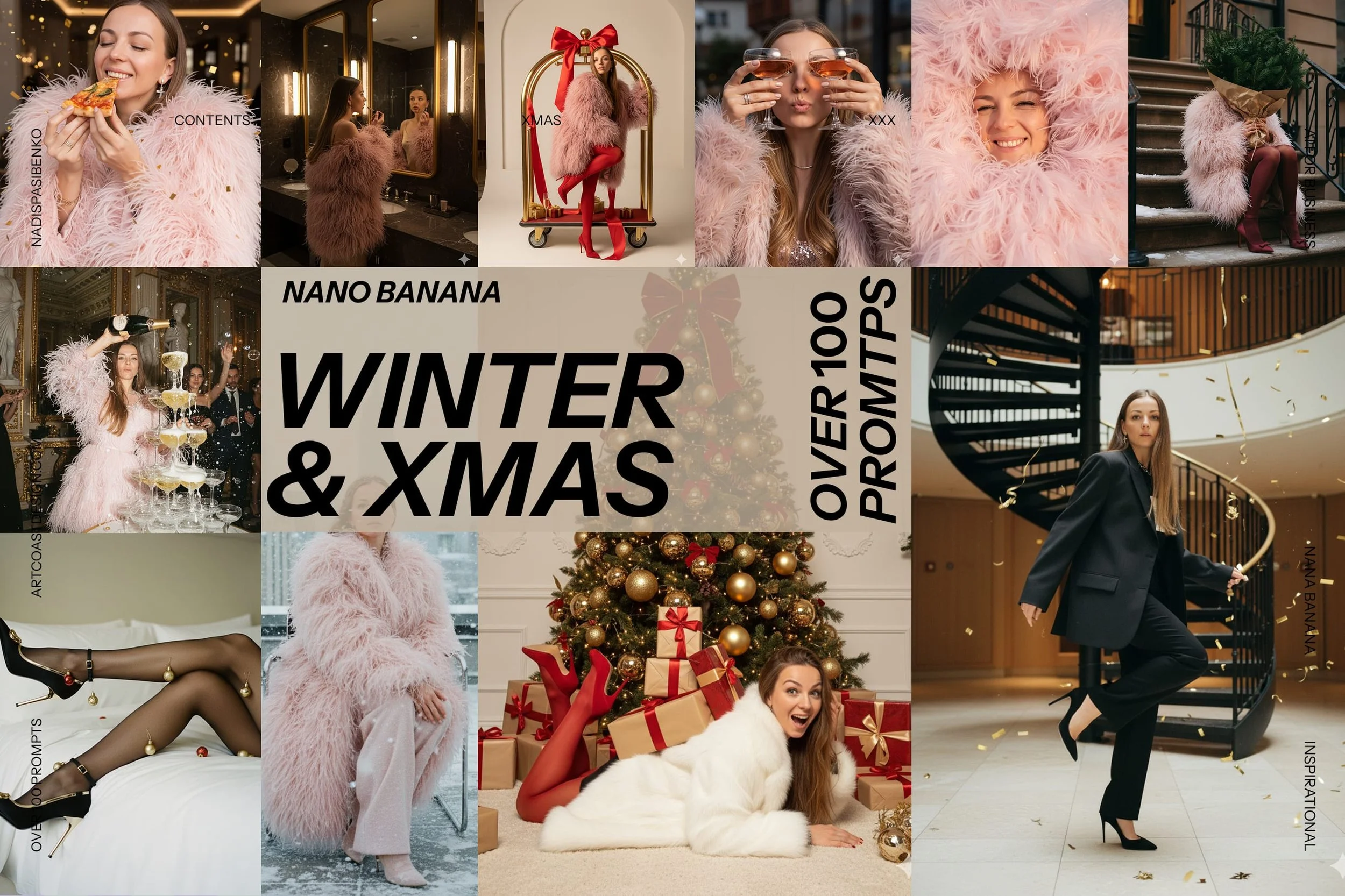 Nano Banana CHRISTMAS Prompt Pack — 100+ Cinematic Fashion Prompts