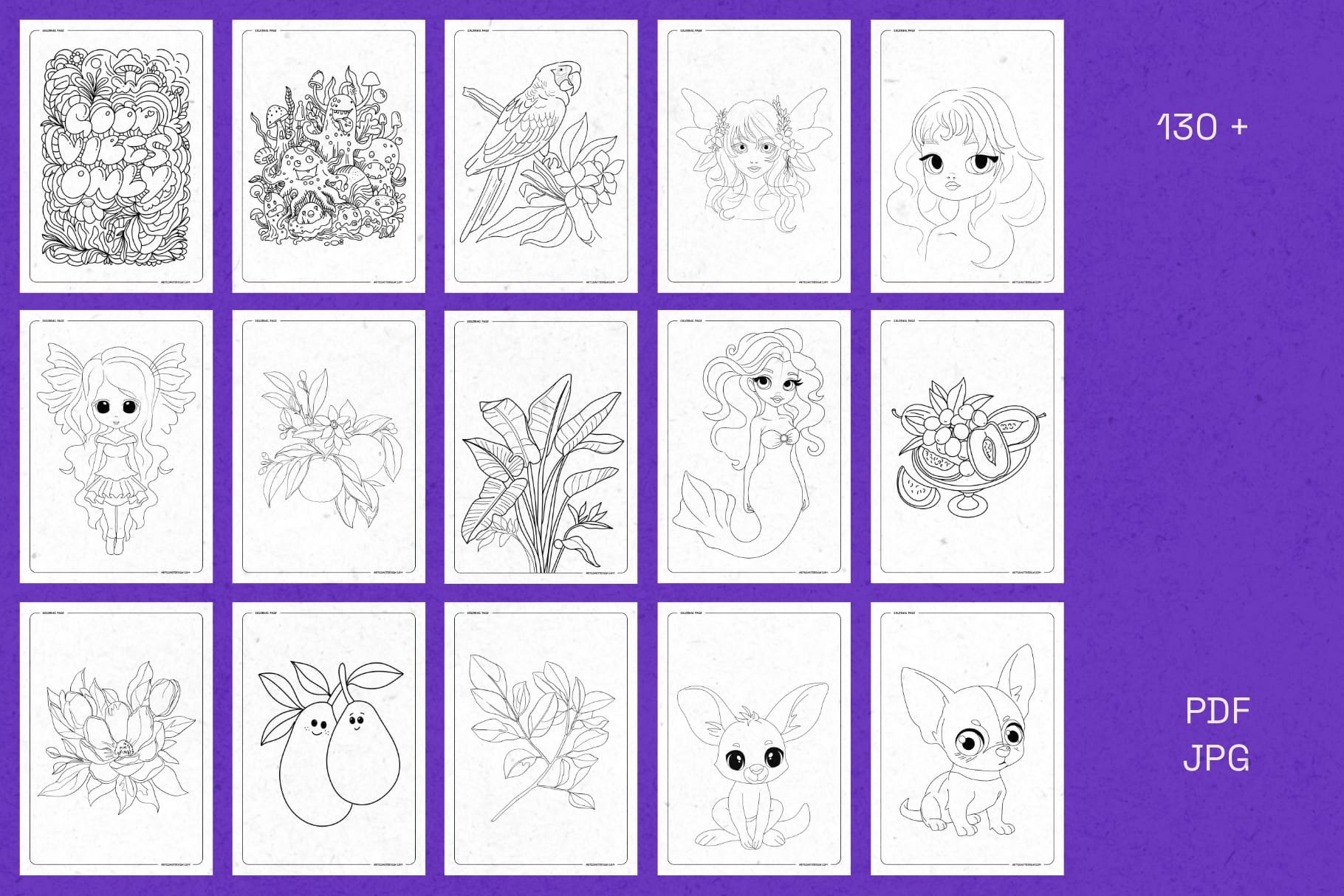 130+ Printable Coloring Pages for Kids and Adults – PDF & JPG