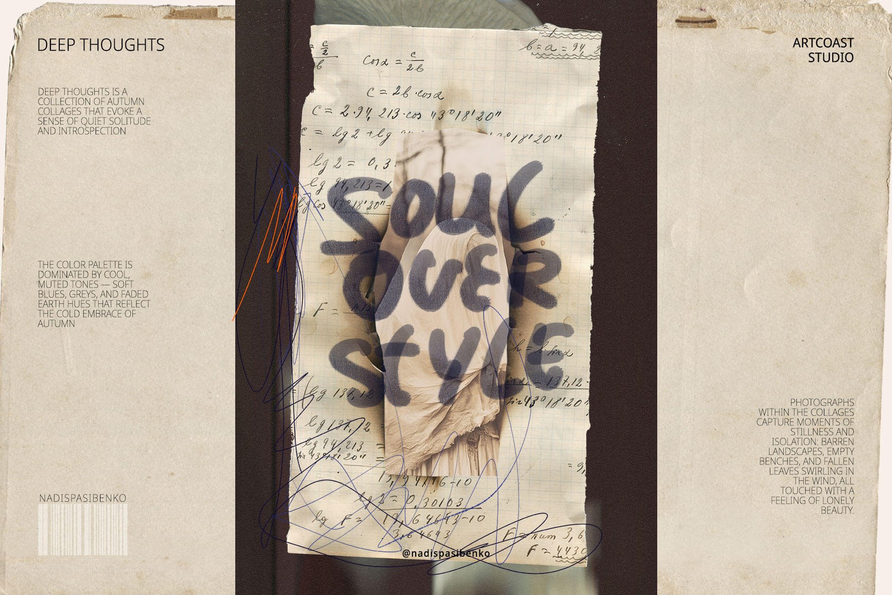 Deep Thoughts Collage Elements Collection for Graphic Designers