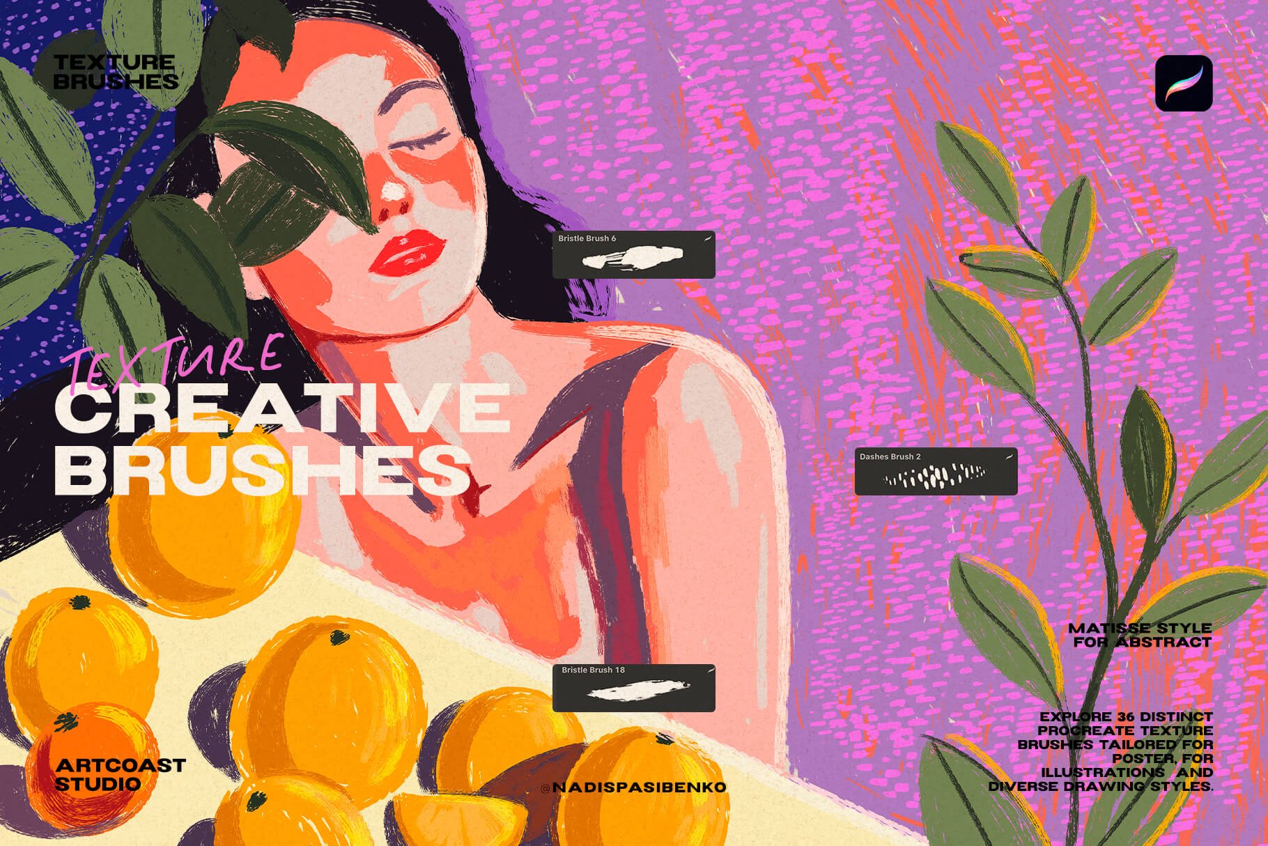 Professional Procreate Texture Brushes