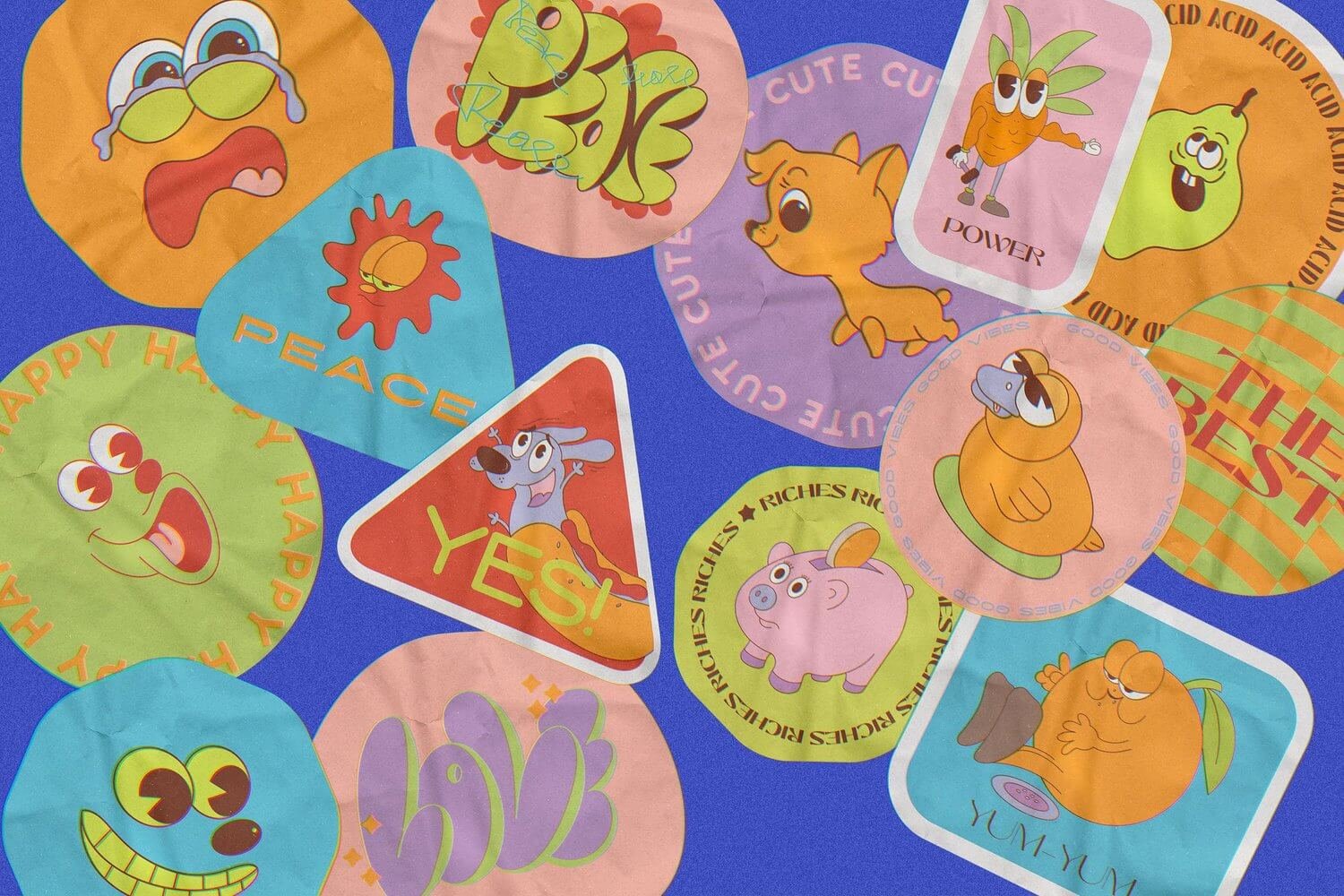 Retro Vibe Stickers Pack - Fun & Stylish Sticker Designs