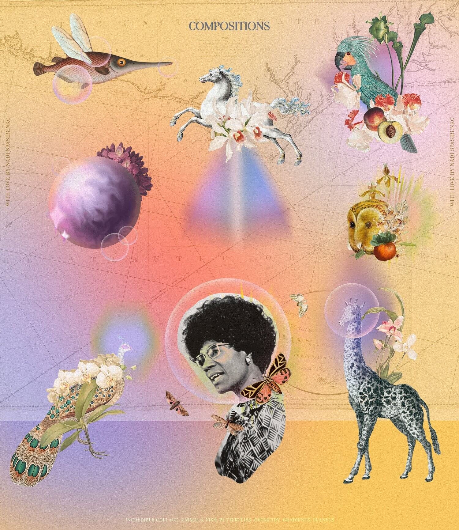 Incredible Vintage Collages & Graphics Collection