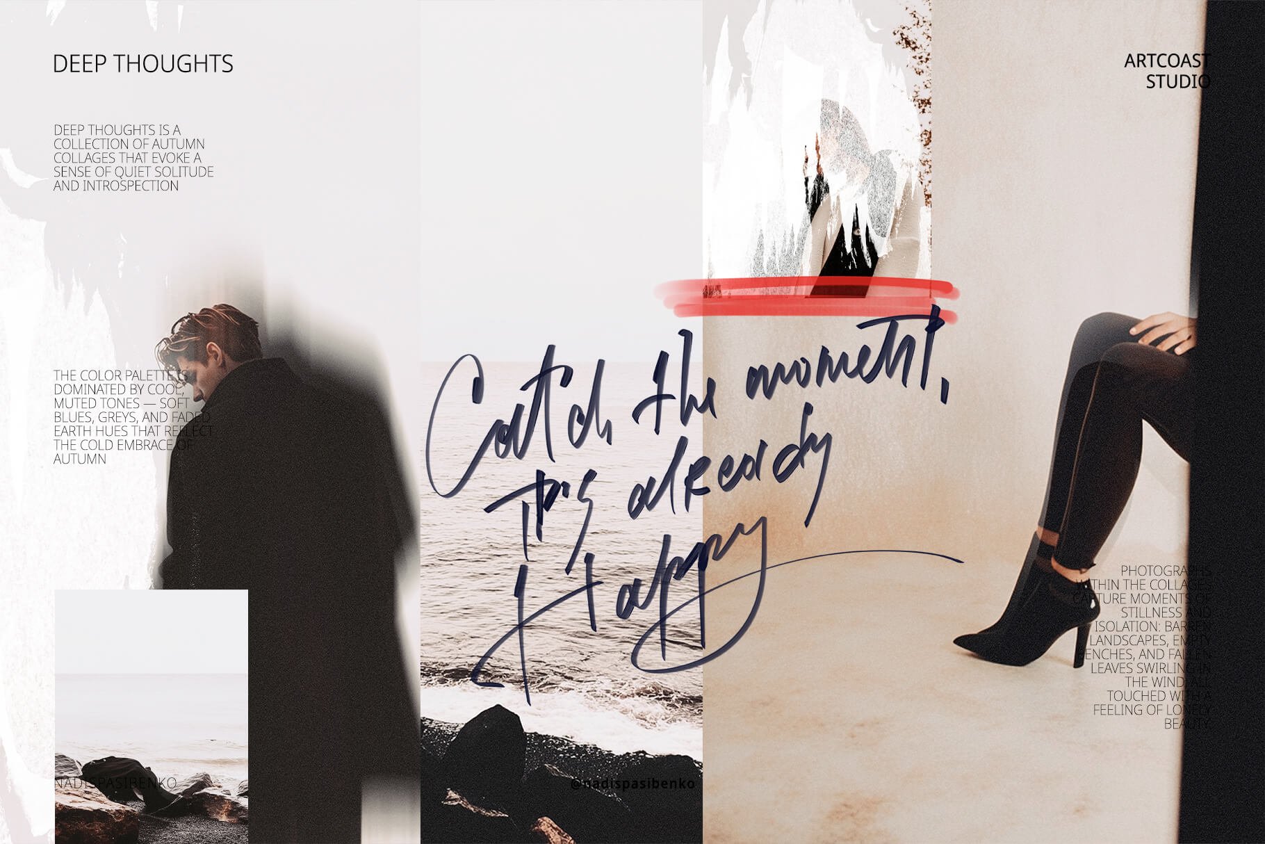Deep Thoughts Collage Elements Collection for Graphic Designers