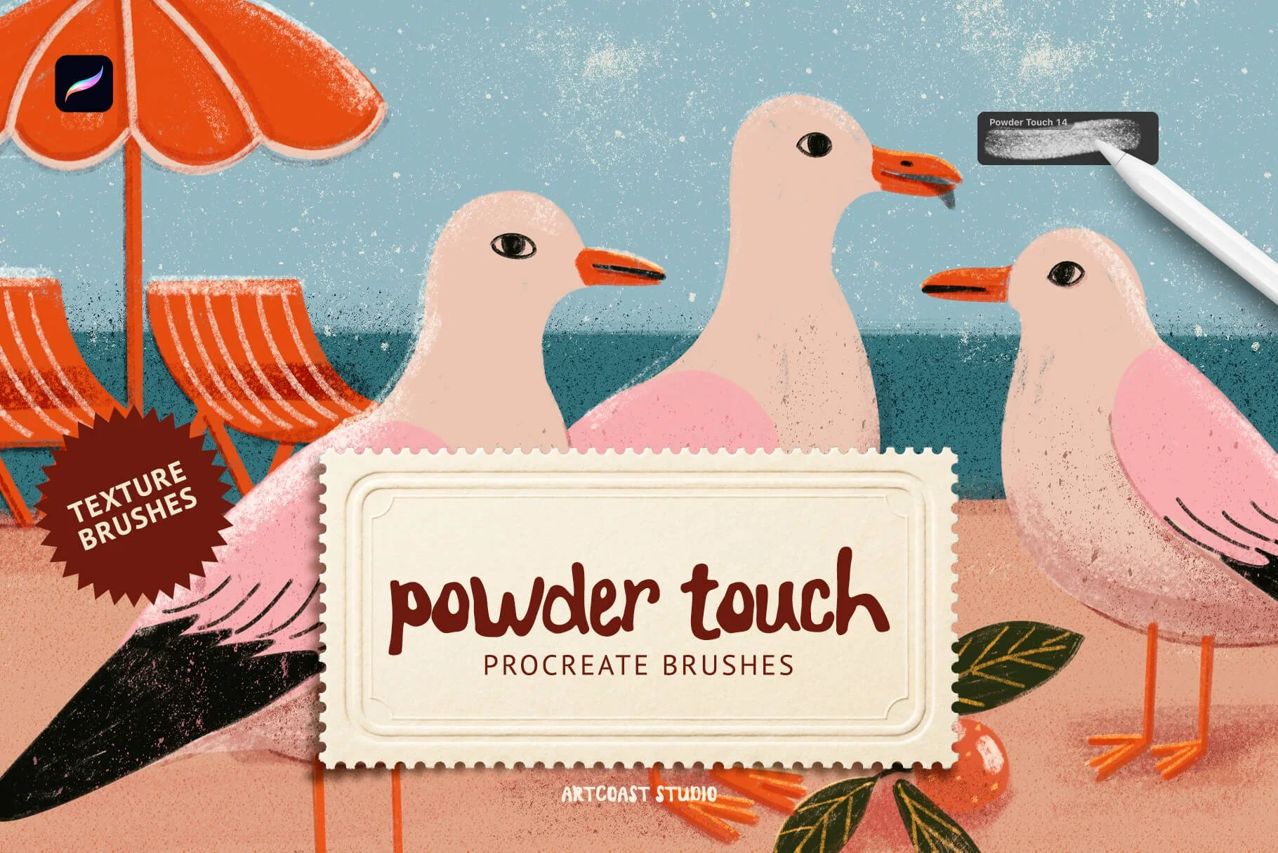 Powder Touch: Grainy Texture Brushes for Procreate